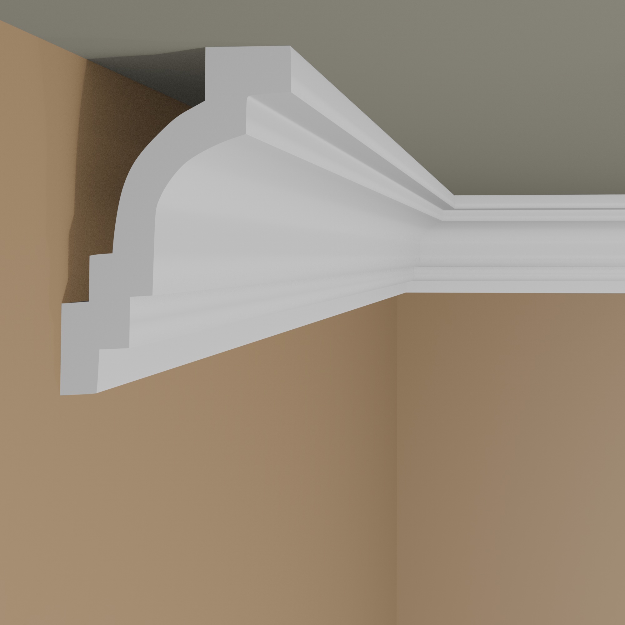 Elite Decor | Corniche P928 | polyuréthane | 76 x 102 x 2000 mm | moulure de plafond en polystyrène | Blanc