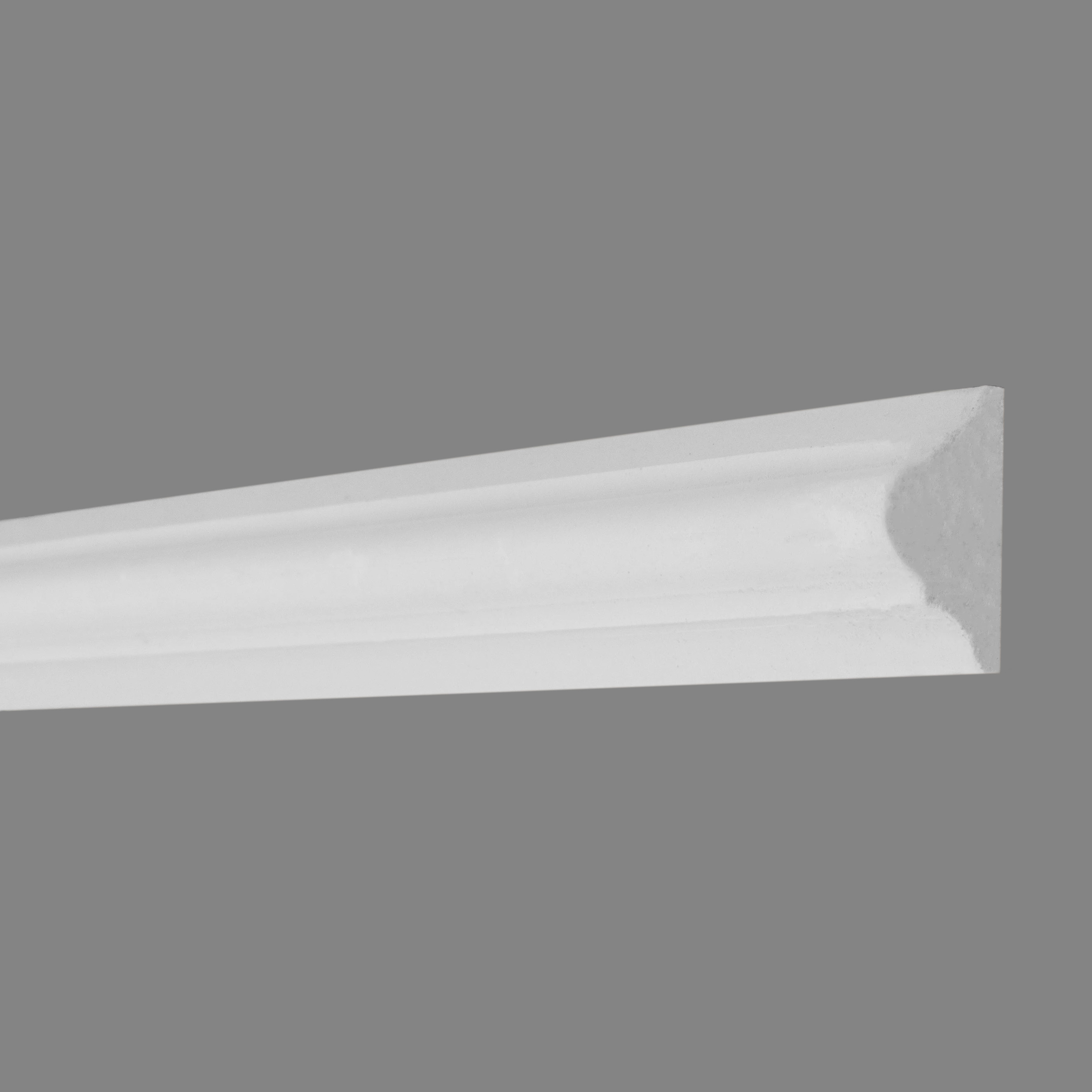 PROVISTON | Zierleiste Gips | 30 x 15 x 1000 mm | Wandleiste | Weiß
