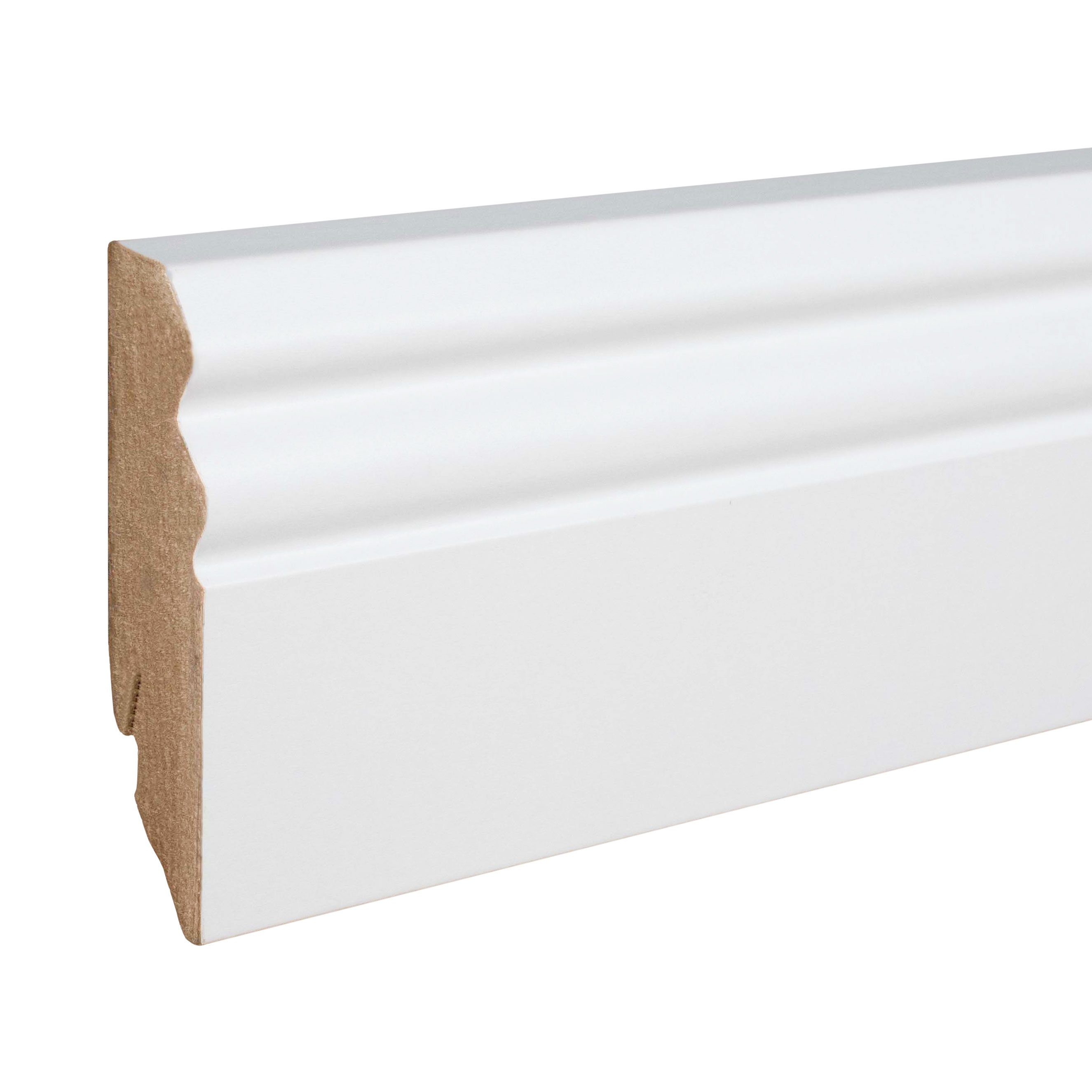 Plinthe moulurée 18 x 70 mm revêtu blanc