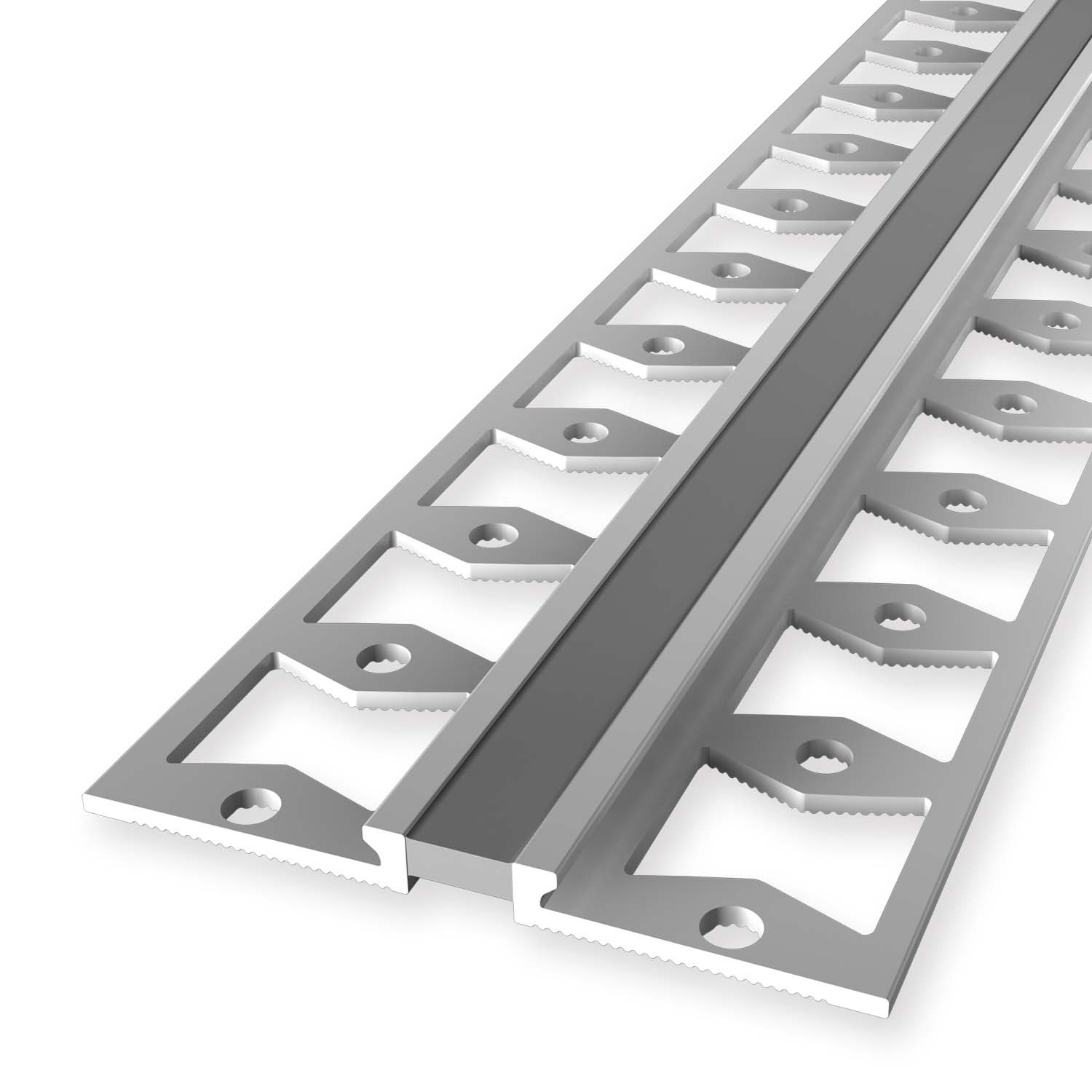 Profilé de dilatation 4 x 48 x 2500 mm aluminium Équerre de carrelage Argent Küberit