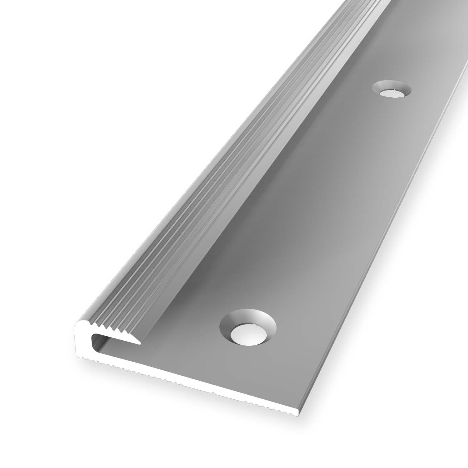 Profilé de finition 6 x 30 x 2500 mm Aluminium Profilé d'arrêt strié Argent Küberit