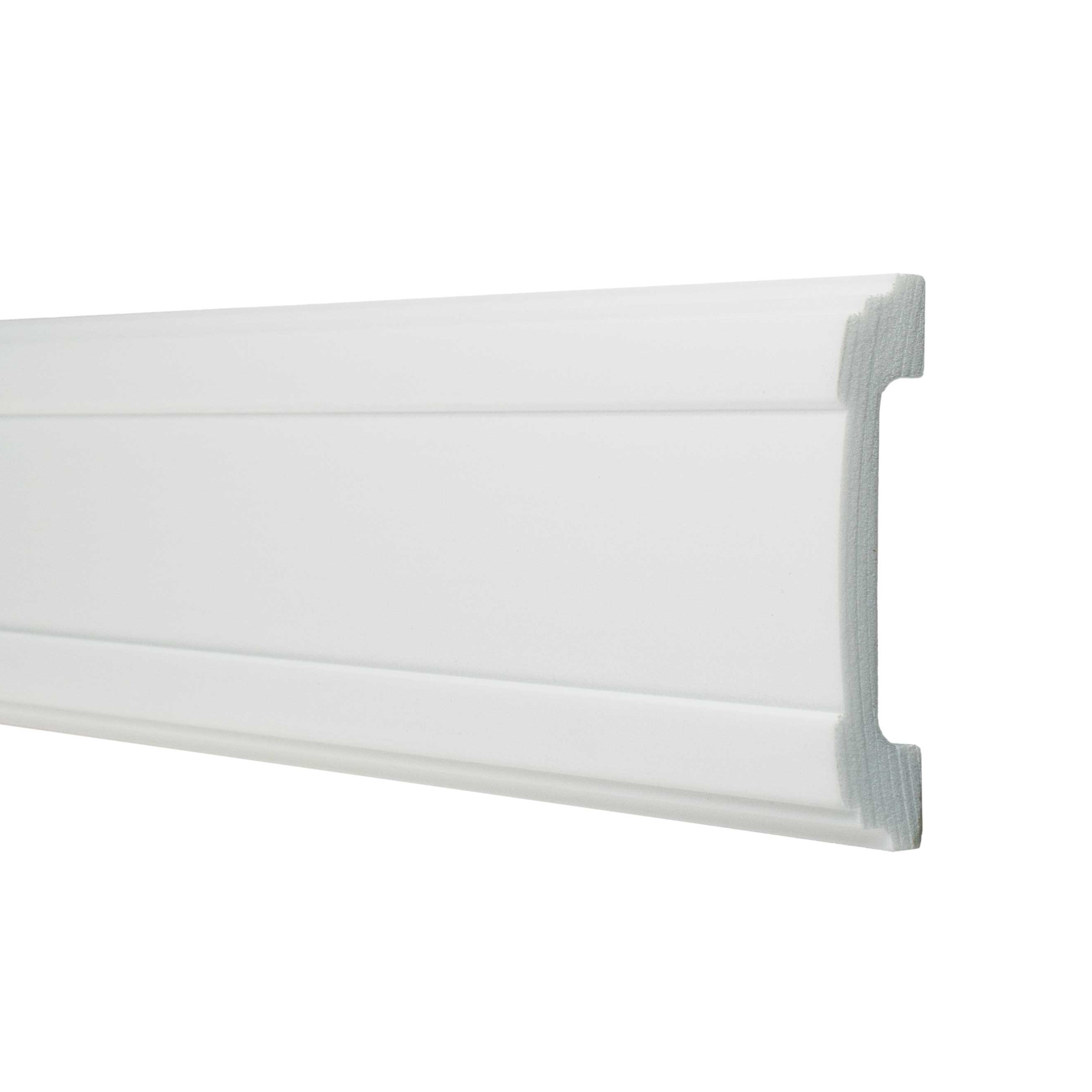 Cimaise murale classique NMC WALLSTYL WL5 15 x 85 mm polystyrène résistant à l'impact blanc