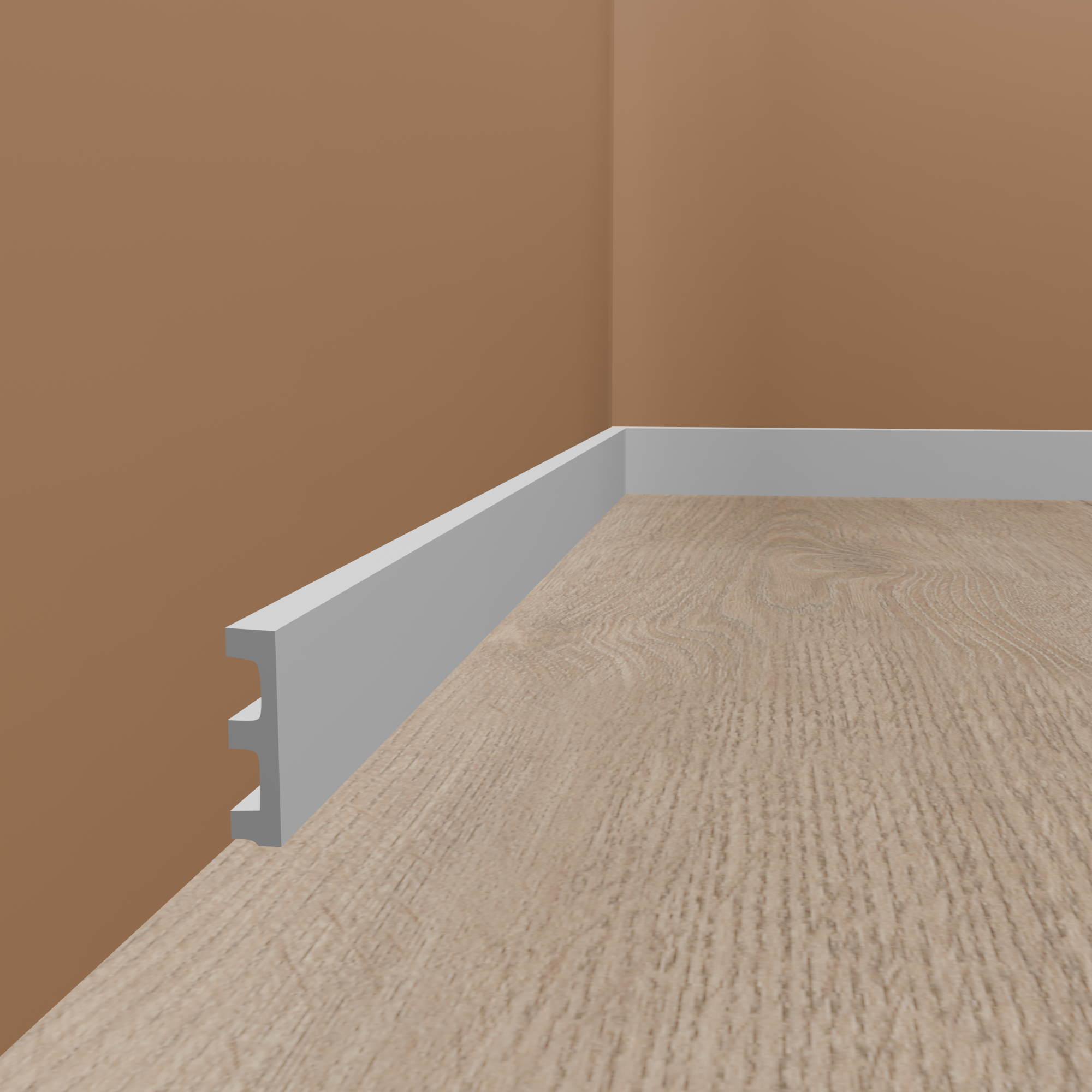 PROVISTON | Plinthe "NE014" en polystyrène PolyForce | 14 x 80 x 2000mm Blanc | Plinthe Cache fils