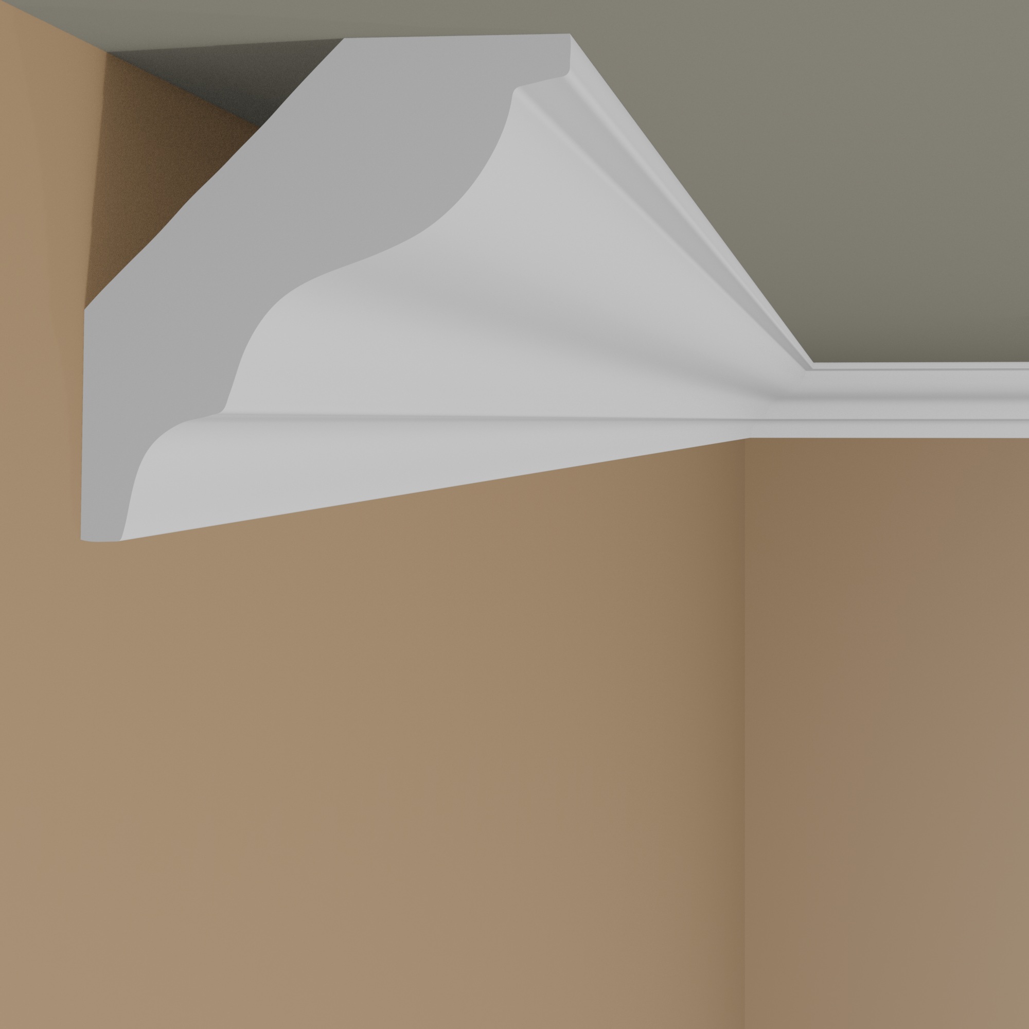 Moulure de plafond design Marbet E-4 | 30 x 30 mm | polystyrène résistant à l'impact, à l'humidité 