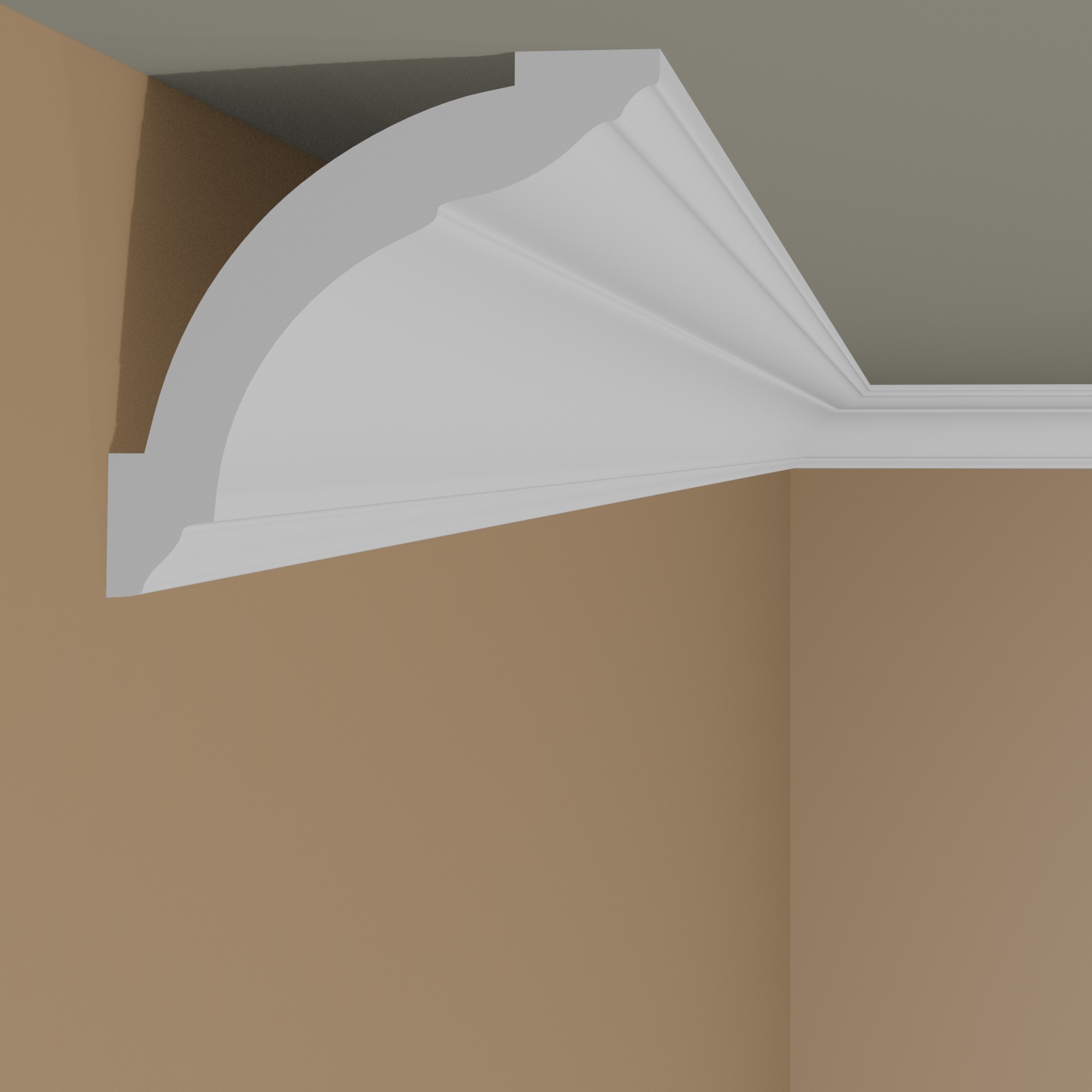 PROVISTON | Corniche "NE367" | 72 x 72 x 2000 mm | Blanc | Moulure de plafond | Moulure lumineuse | Classique