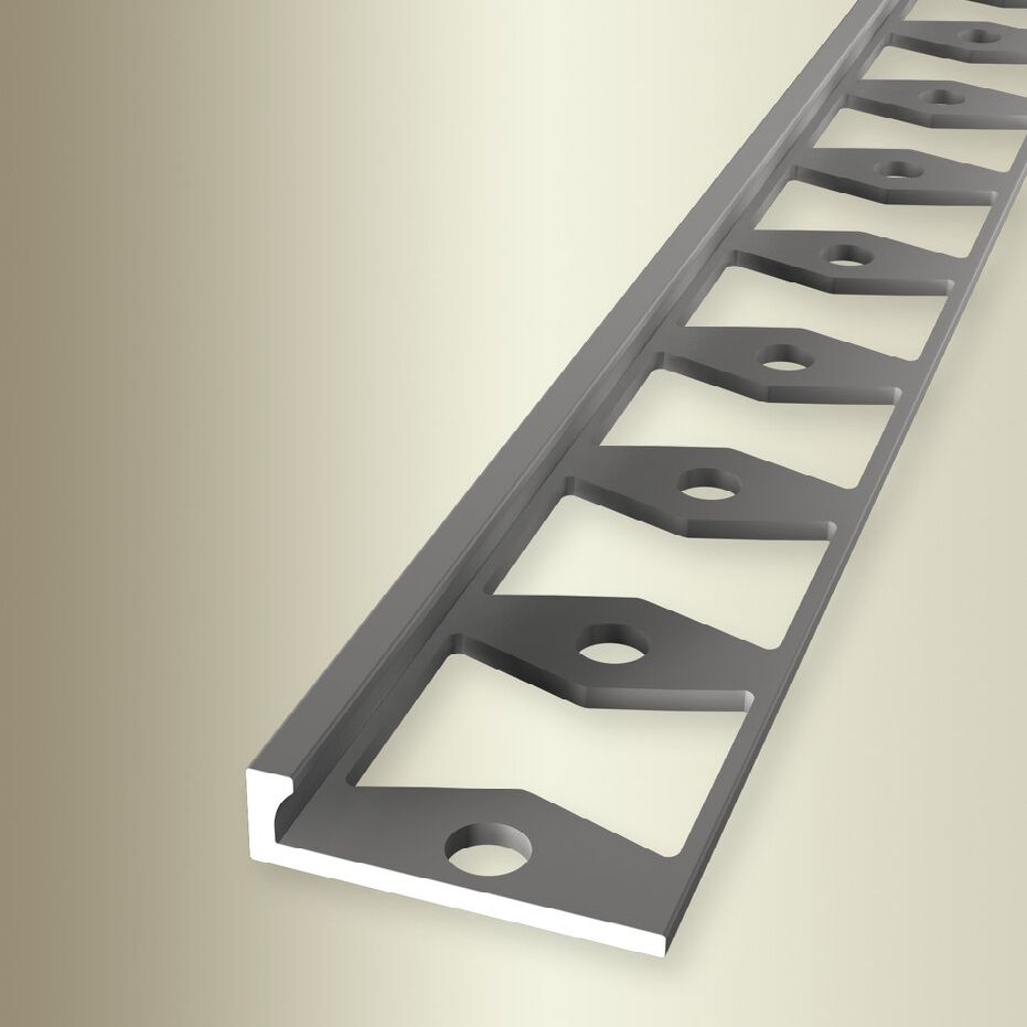 Profilé de finition | Largeur:21 mm | H:3 mm | Longueur:2500 mm | Aluminium | Barre d'arrêt