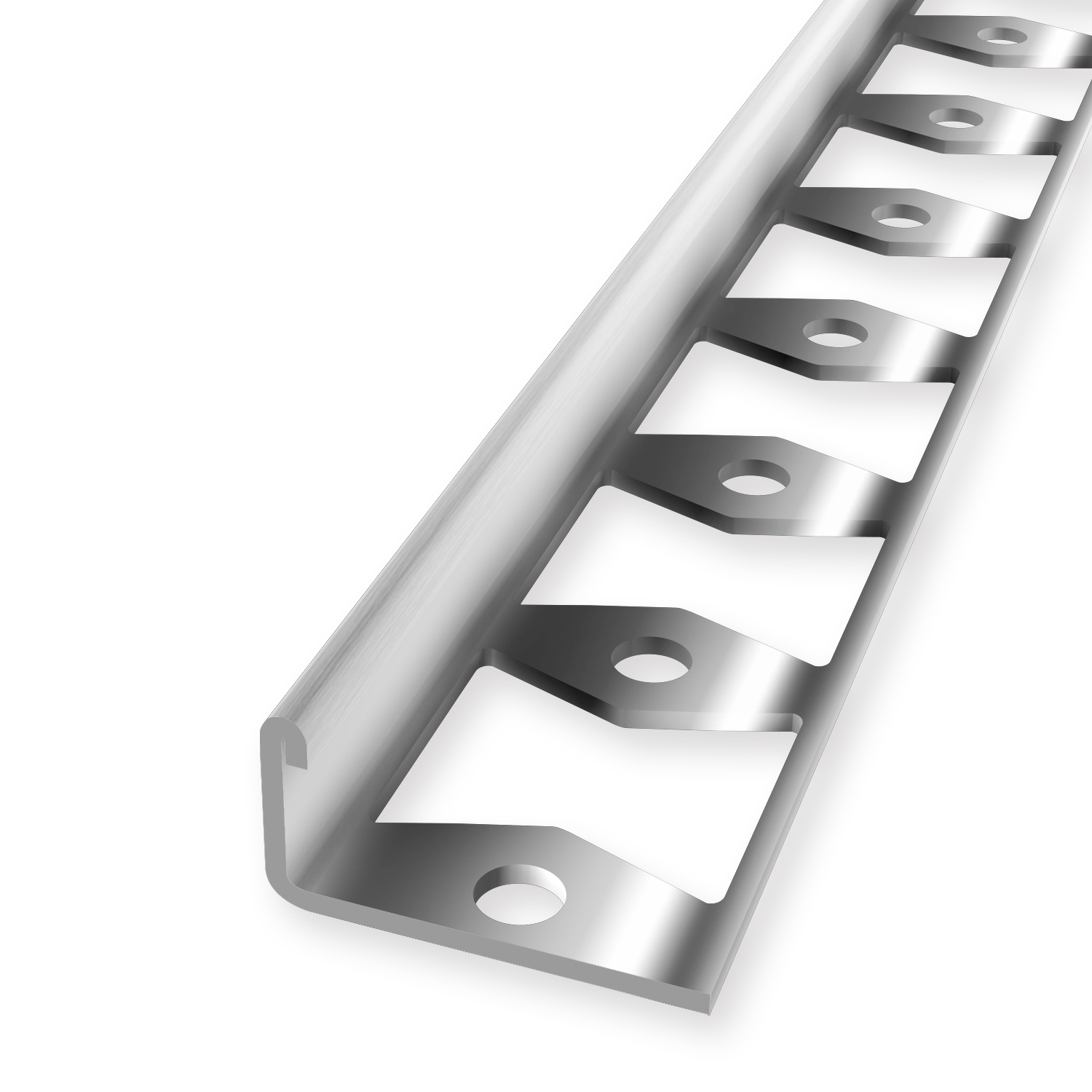 Équerre de carrelage 14 x 22.5 mm Épaisseur carrelage 12.5 mm inox estampé Küberit
