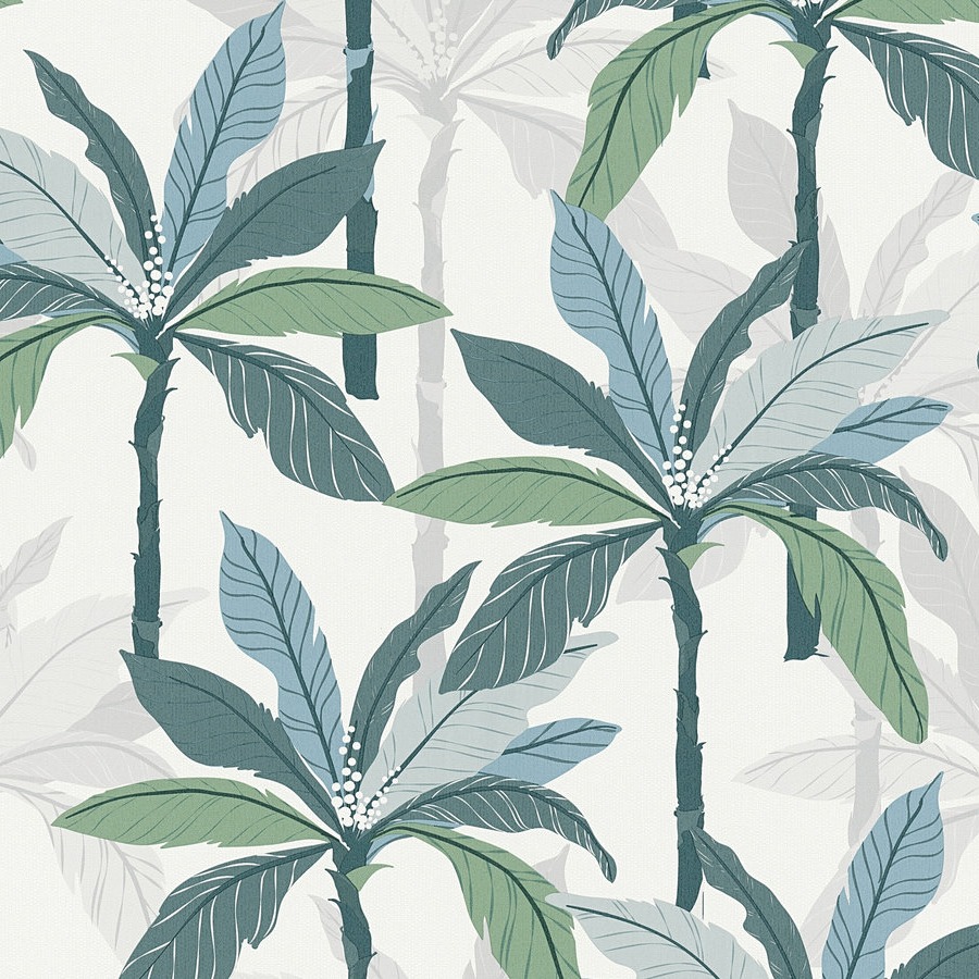 A.S. Creation Geo Nordic | 375301 | papier peint intissé nature | 0.53 m x 10.05 m | bleu