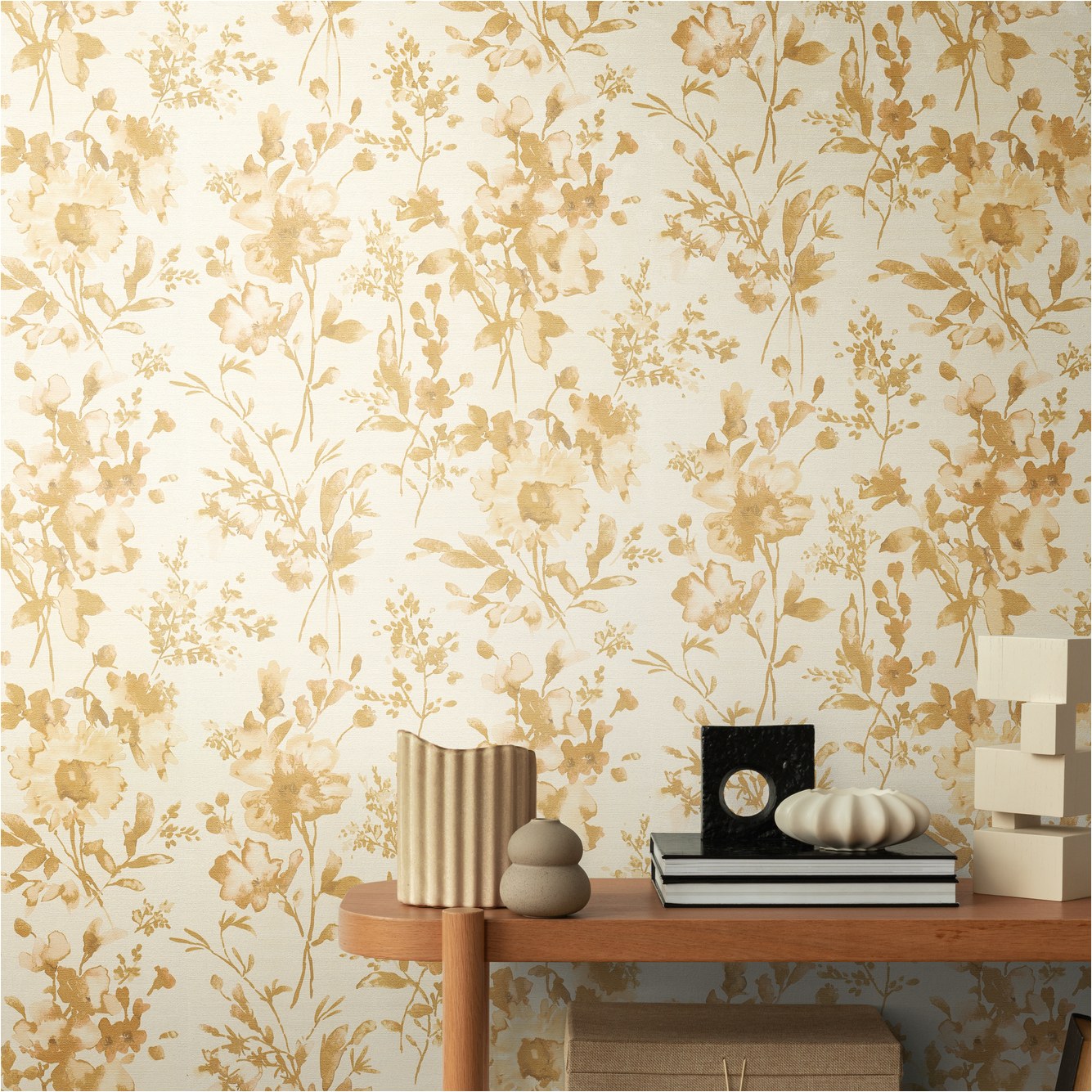 papier peint intissé 790614 or fleurs floral CosmoLiving by Cosmopolitan A.S. Creation