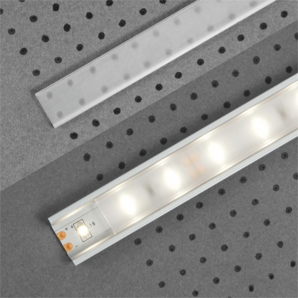 Topmet | Cliquez sur la couverture des profils en aluminium LED | Tapez "F" | Robuste | Durable 