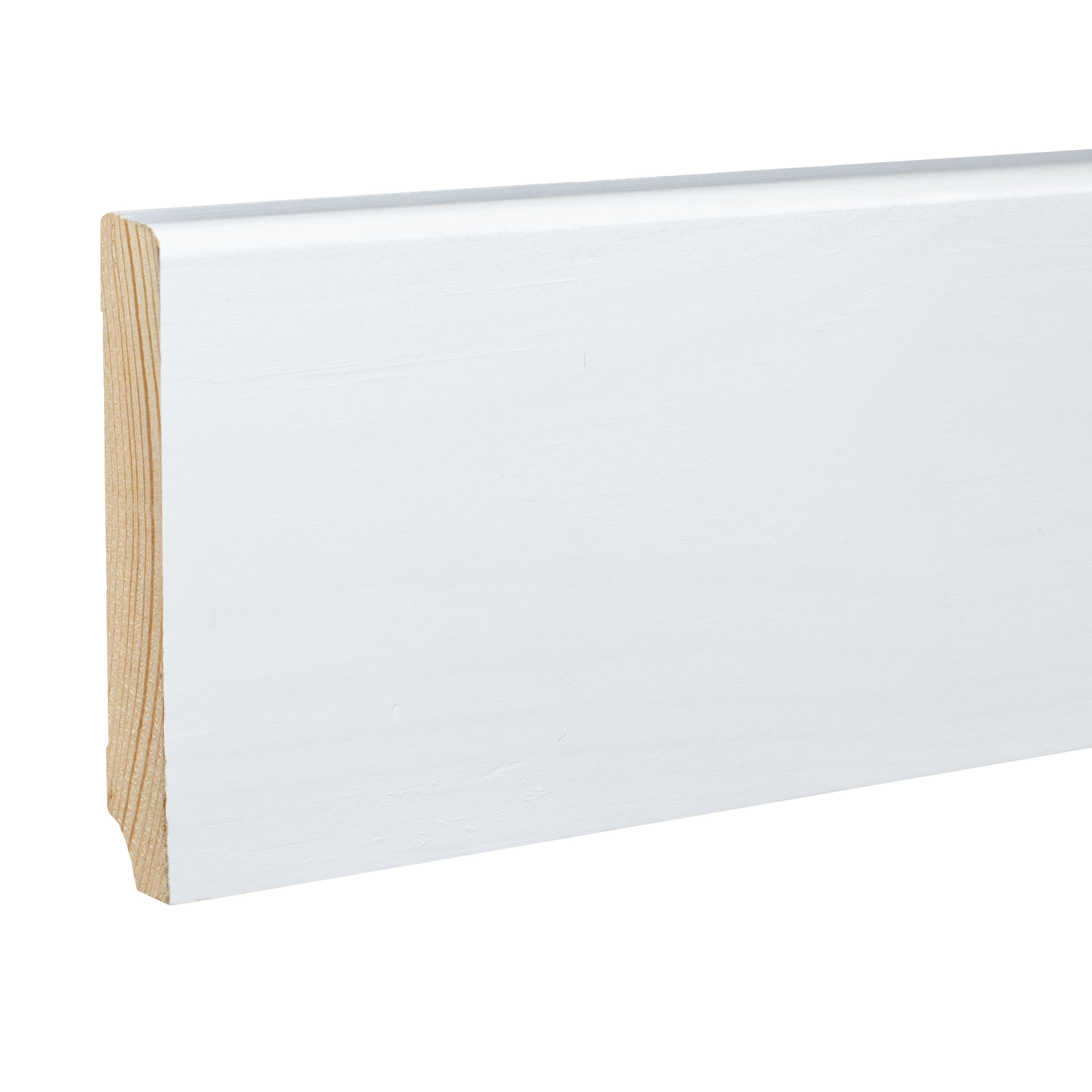 Plinthes "Zeven" 320.19100.31 Bois massif 19 x 100 x 2500 mm Laqué blanc PROVISTON
