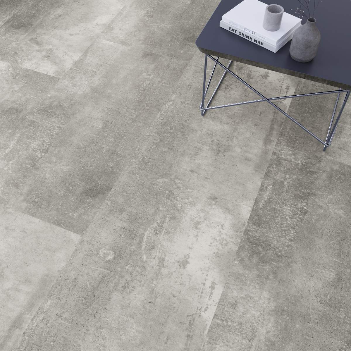 Sol vinyle PVC DESIGN 555 Dryback 914 x 457 x 2.5 mm Parquet Vinyle à coller gris