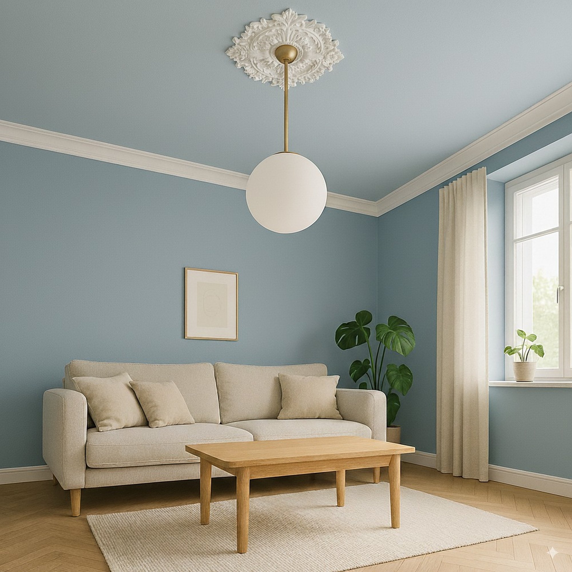 PROVISTON | Gips Rosette Bristol | Echter Gipsstuck | 50x30cm | Stuckrosette PROVISTON | Gips Rosette Bristol | Echter Gipsstuck | 50x30cm | Stuckrosette