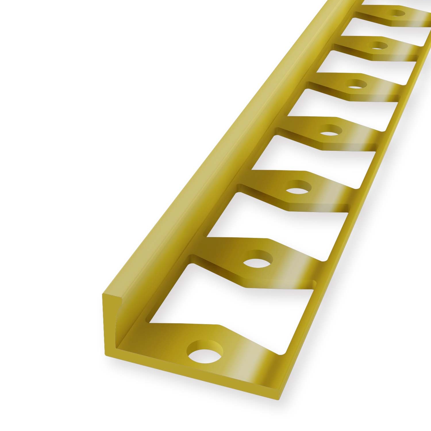 Profilé de finition 14 x 22.5 x 2500 mm Laiton Poli Profilé d'arrêt Estampé fermé Küberit