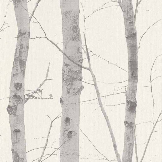 Erismann Paradisio | 630510 | papier peint intissé floral | 0.53 m x 10.05 m | gris