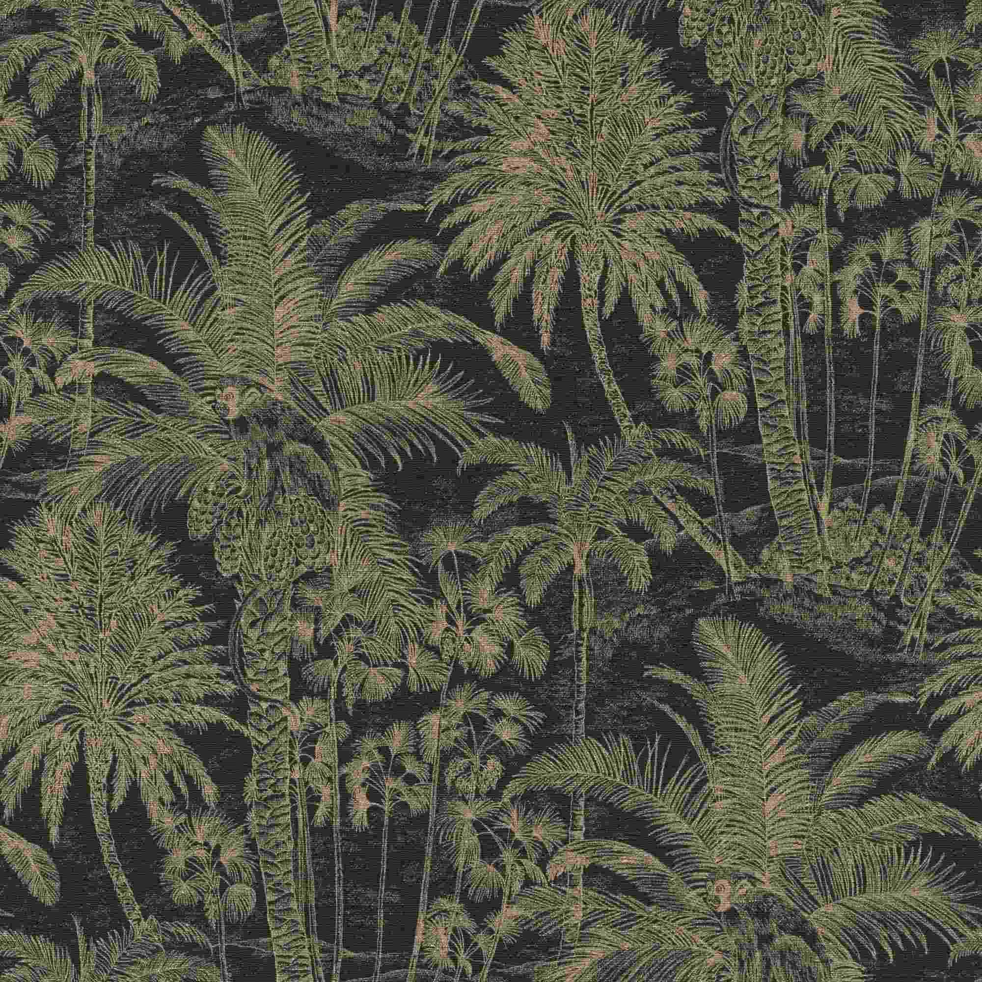 Rasch | Selection | 832525 | Papier peint intissé | Botanique | 10.05 x 0.53 m | Noir | Or