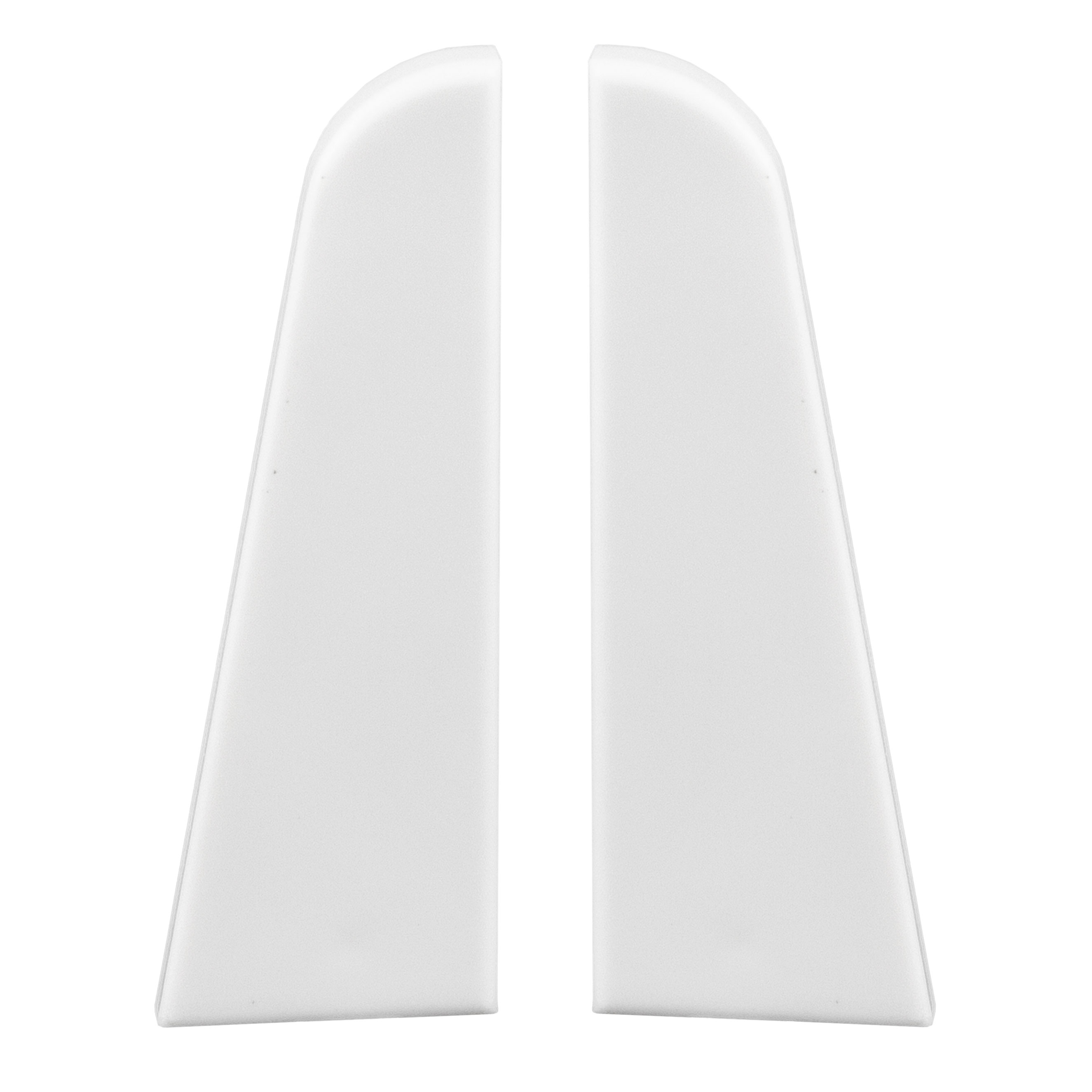 Embout pour plinthe MDF 19 x 58 mm | Embout de plinthe plastique blanc robuste