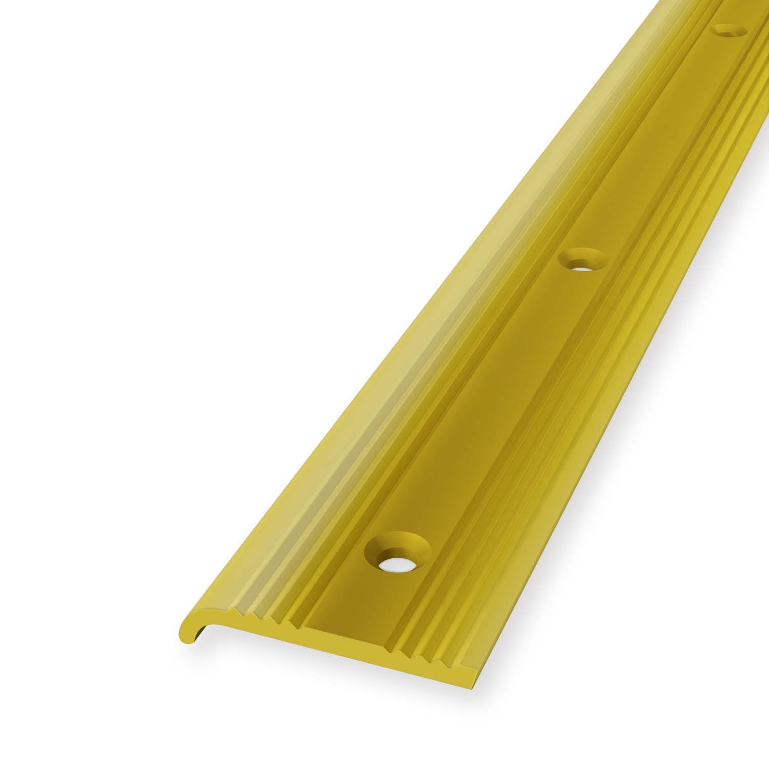 Profilé de finition 6 x 30 x 2500 mm Laiton Poli Profilé d'arrêt strié Noyé à vis Küberit