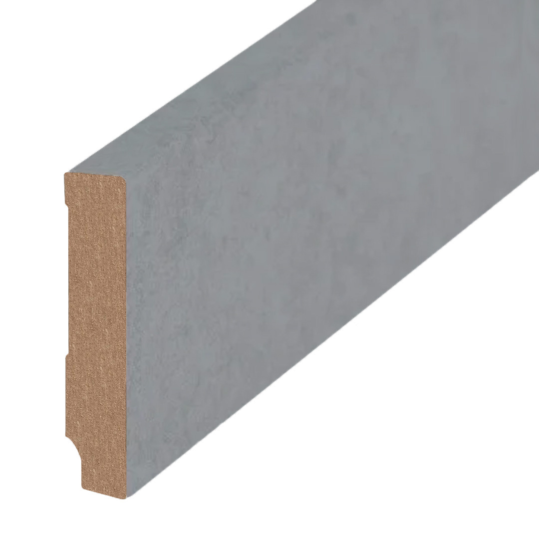 Plinthe moderne à Noyau en MDF de qualité Acier nature revêtu 16 x 80 x 2500 mm 721.1680.46 PROVISTON