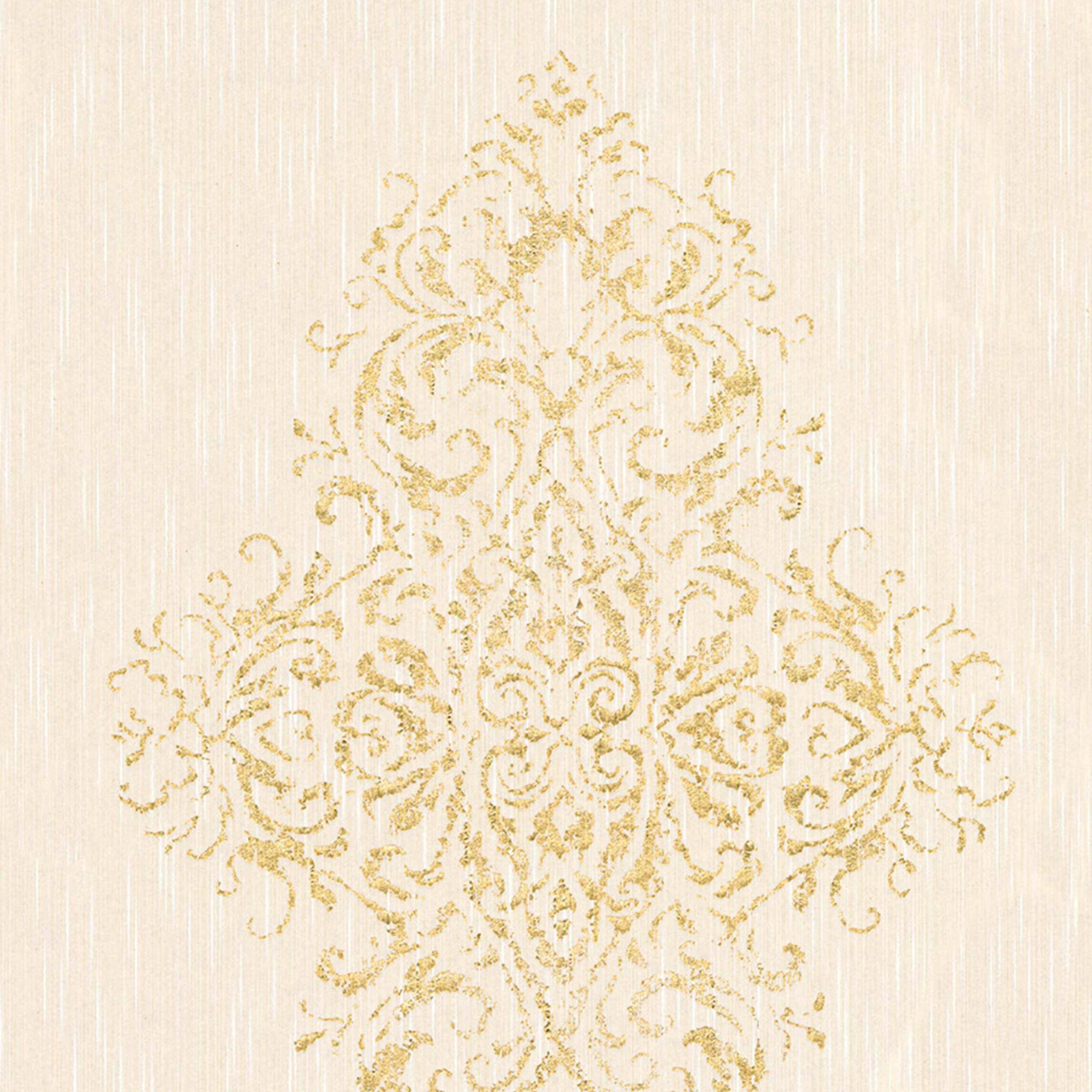 A.S. Creation Luxury Wallpaper | 319452 | papier peint intissé baroque | 0.53 m x 10.05 m | beige