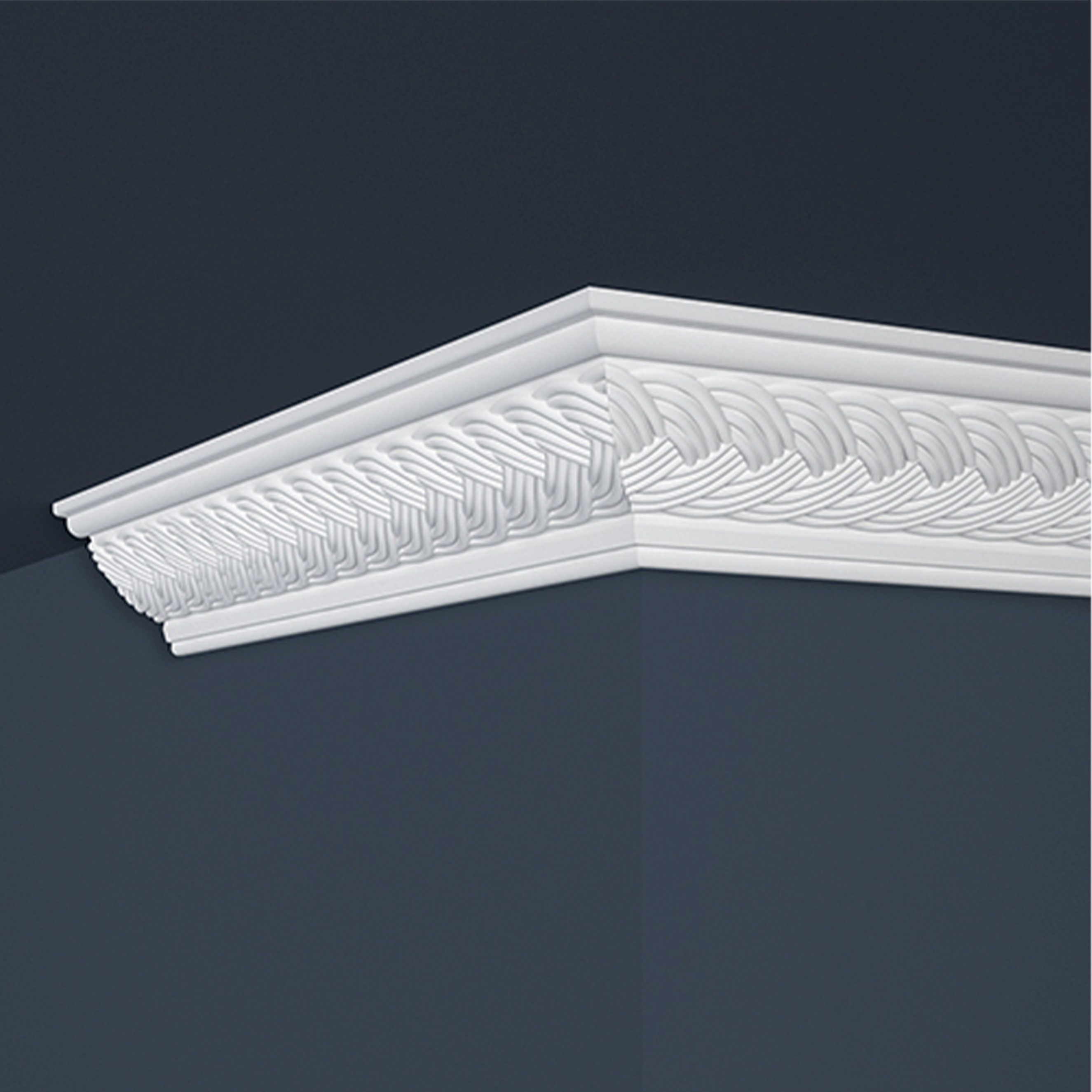 Moulure de plafond tendance Marbet B-9 | 53 x 53 mm | polystyrène 