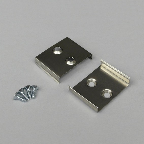 Topmet | Clips de fixation pour profilés LED en aluminium | Type "W" | 2 pcs | Acier inoxydable