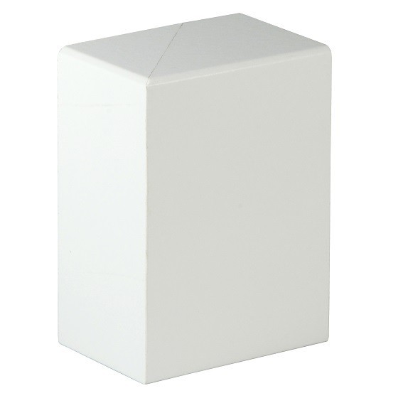 Embouts gauche et droite pour surplinthe cache tuyaux SOC-FRA02 | 41 x 91 mm | lot de 2 pcs | blanc