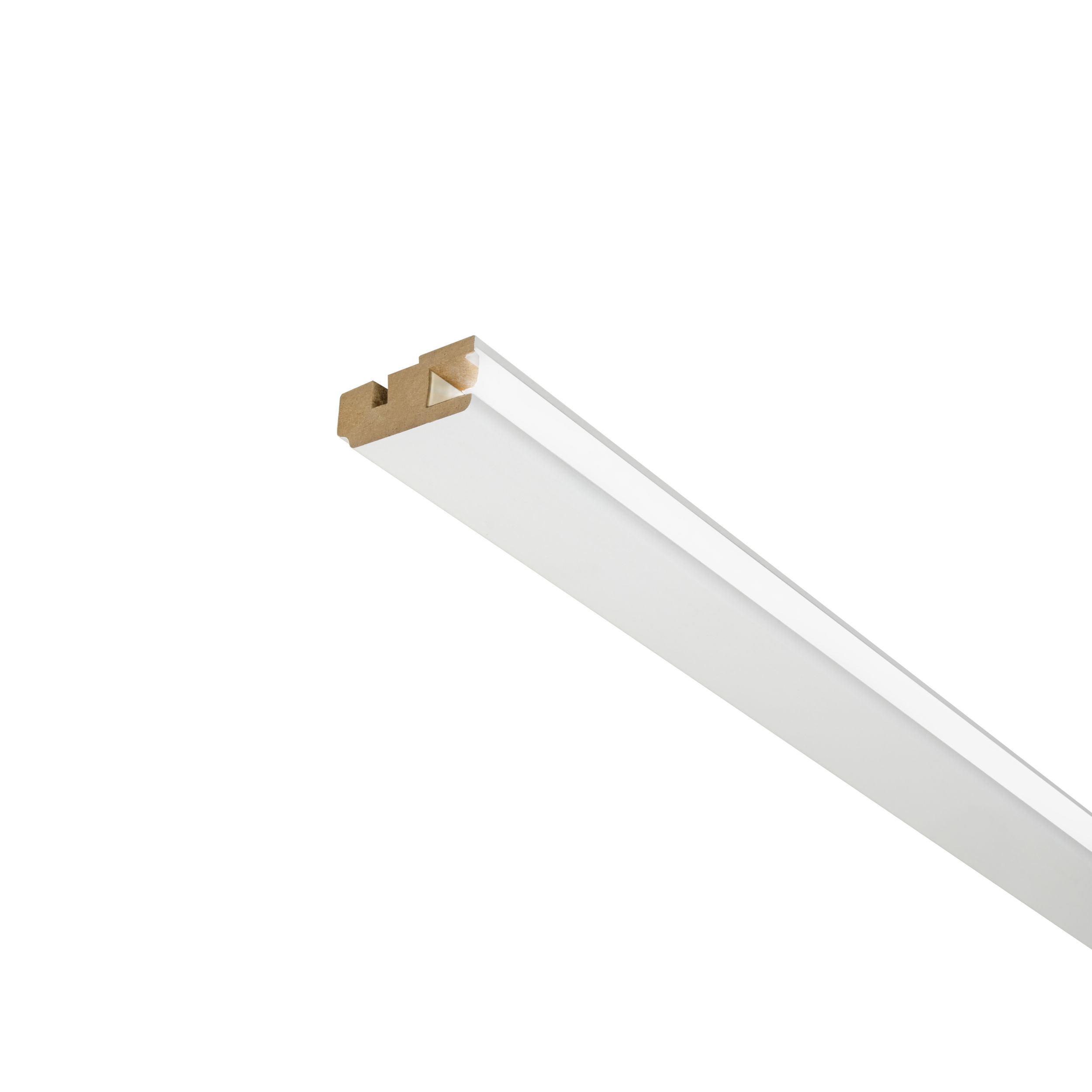 PROVISTON | Lichtleiste | MDF Stuckleiste | 22 x 45 x 2500 mm | Weiß Foliert | Deckenleiste
