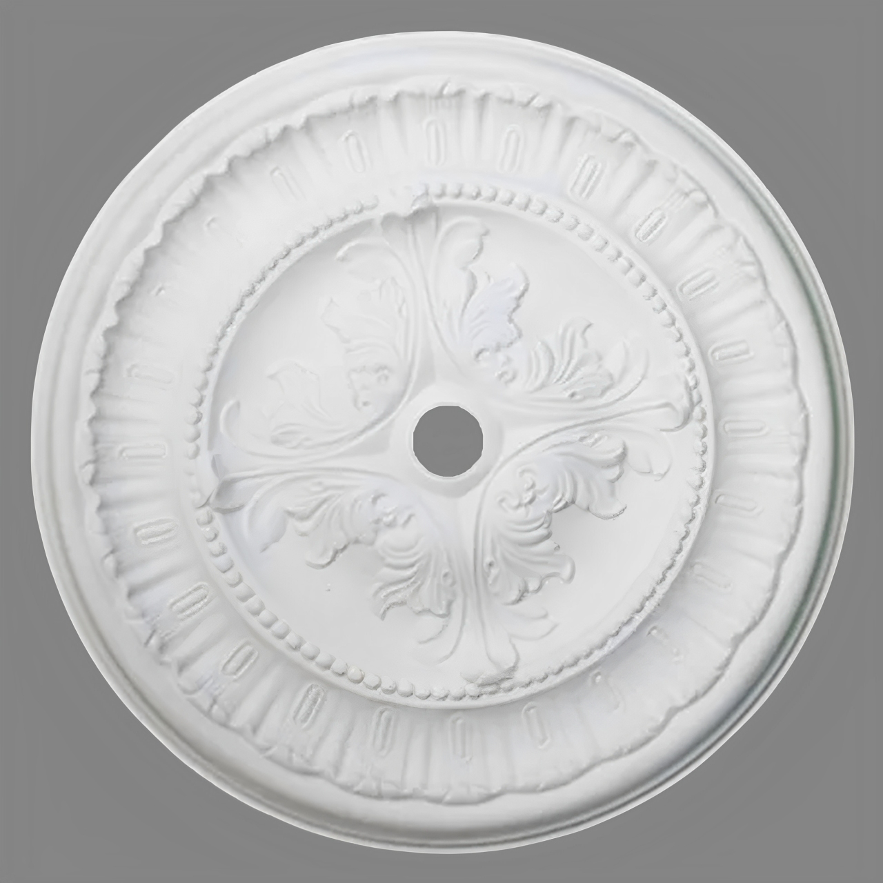 PROVISTON | Gips Rosette Southampton | Echter Gipsstuck | Ø38,8cm | Stuckrosette