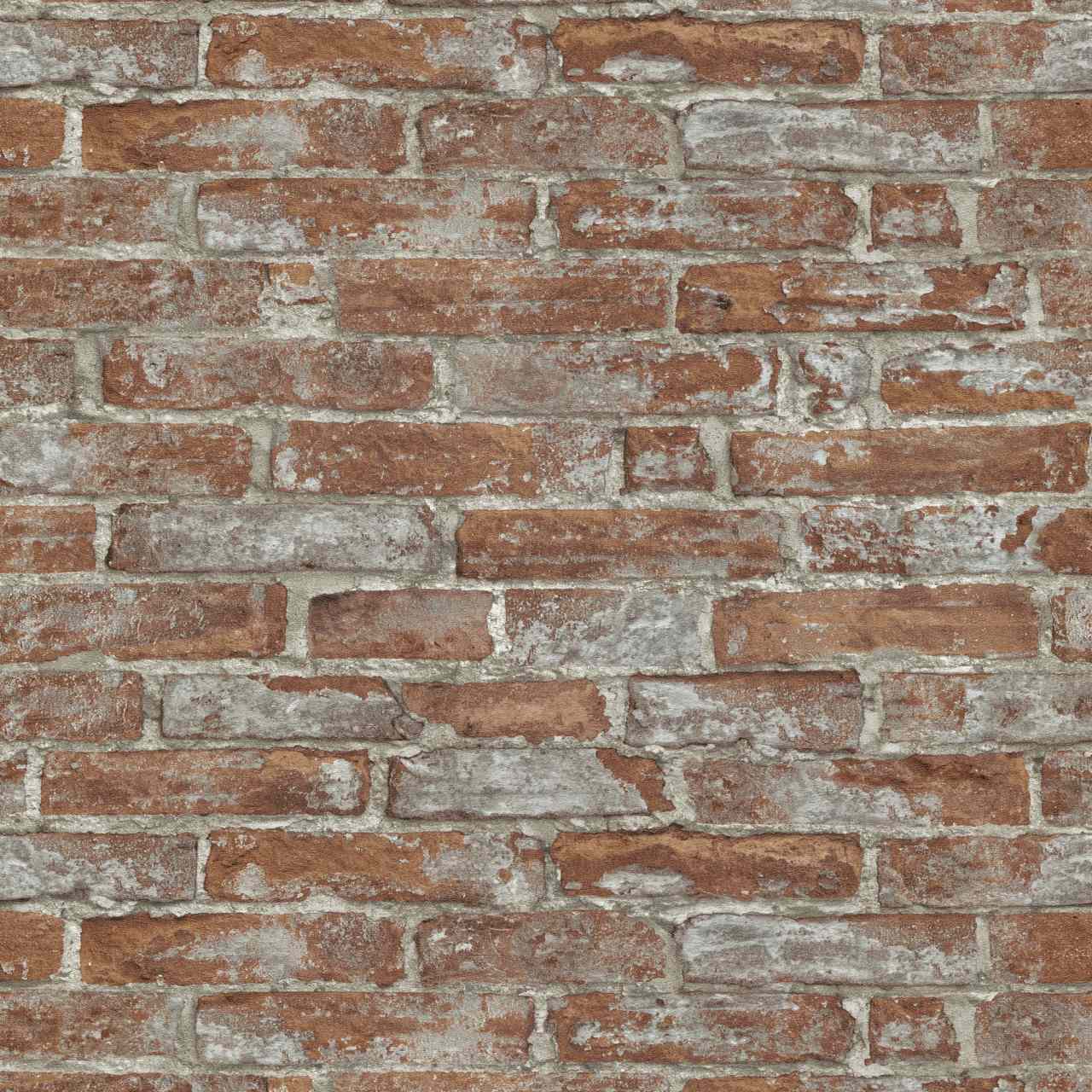 Erismann Imitations | 6318-06 | papier peint intissé pierre brique | 0.53 m x 10.05 m | coloré