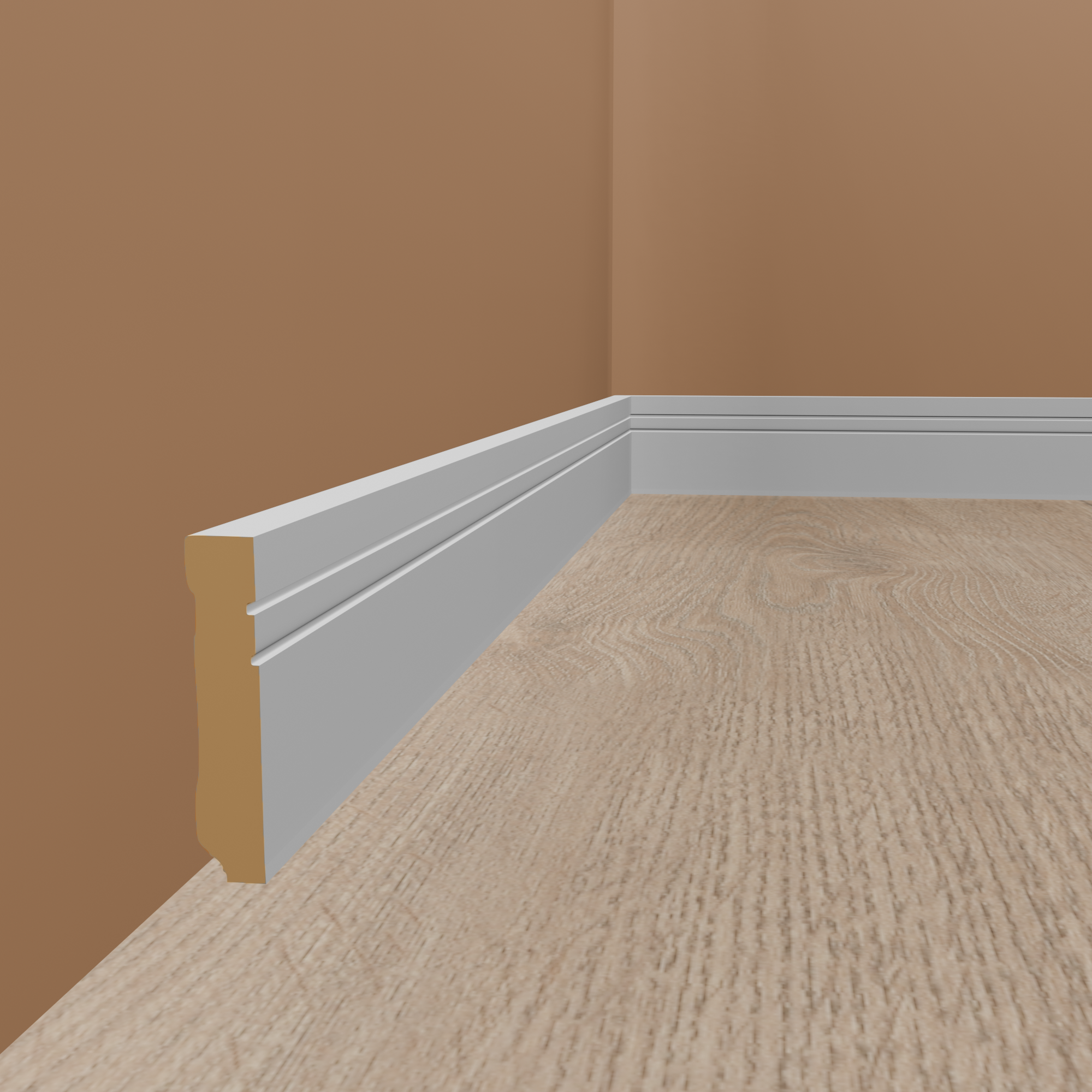 Plinthe "Coesfeld" 721.1580 MDF 16 x 80 x 2500 mm Blanc Plinthe PROVISTON