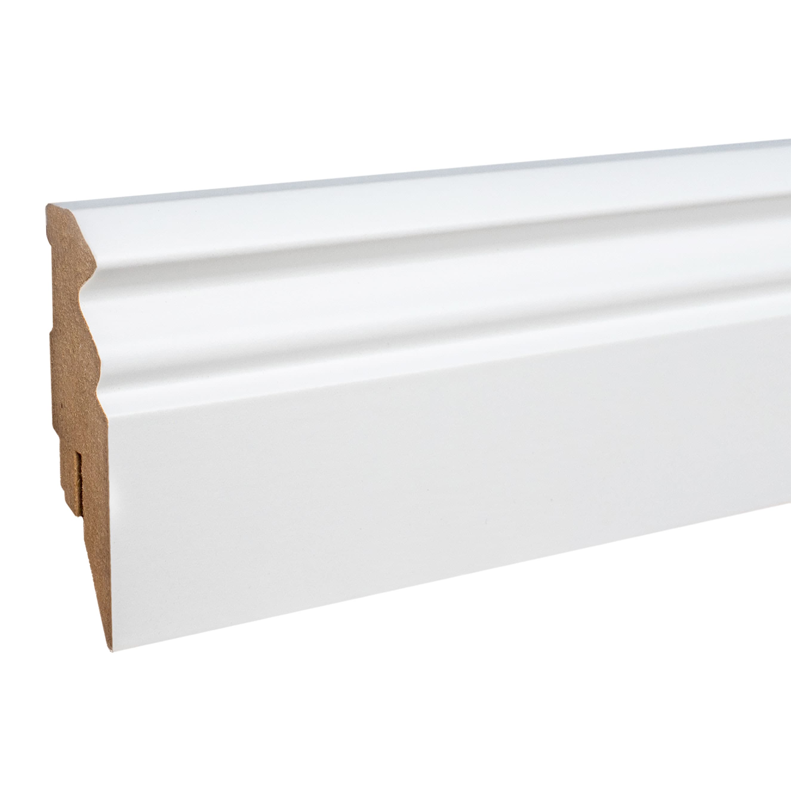 Plinthe moulurée 58 x 16 mm 72998 | MDF mélaminé | blanc