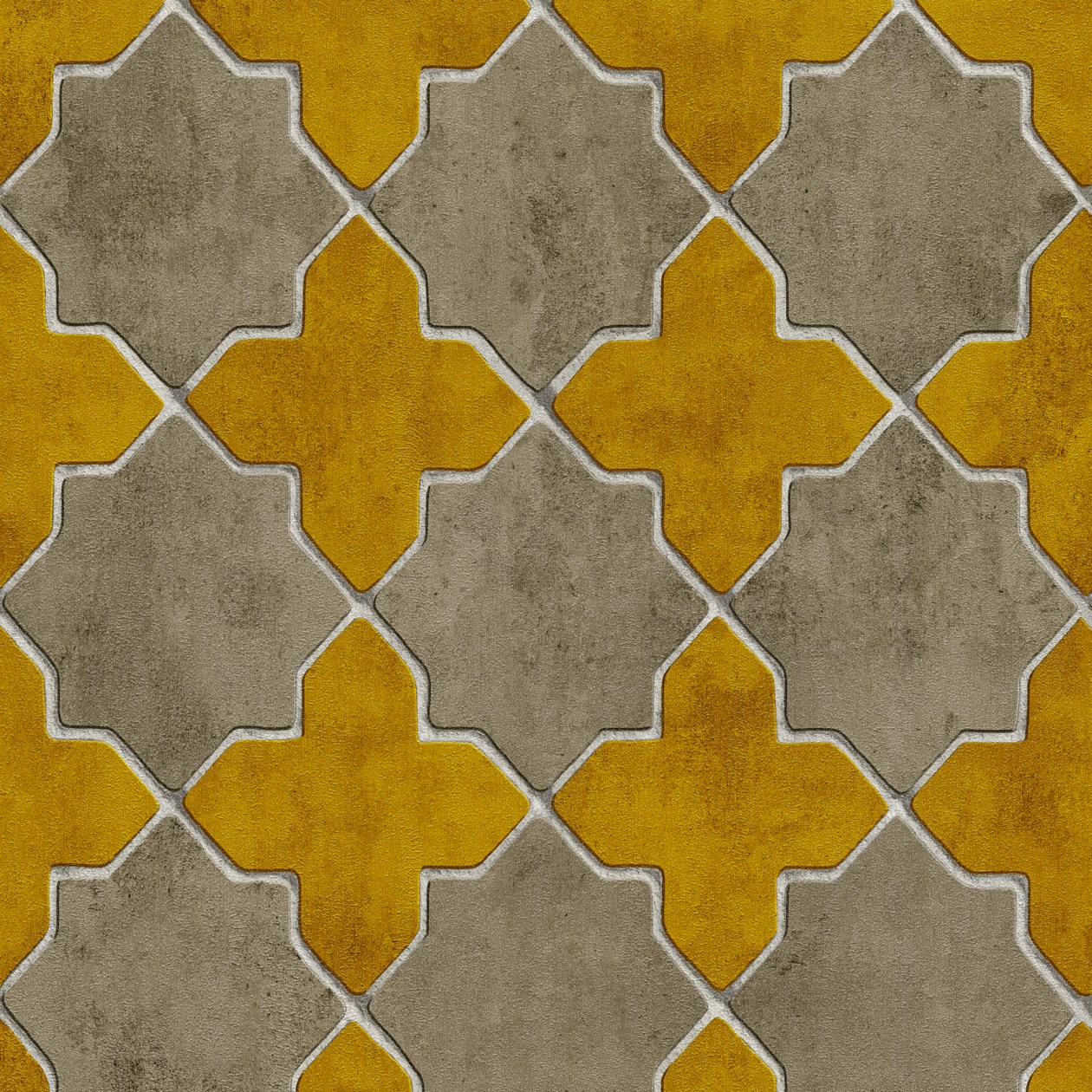 A.S. Creation New Walls | 374212 | papier peint intissé vintage | 0.53 m x 10.05 m | jaune