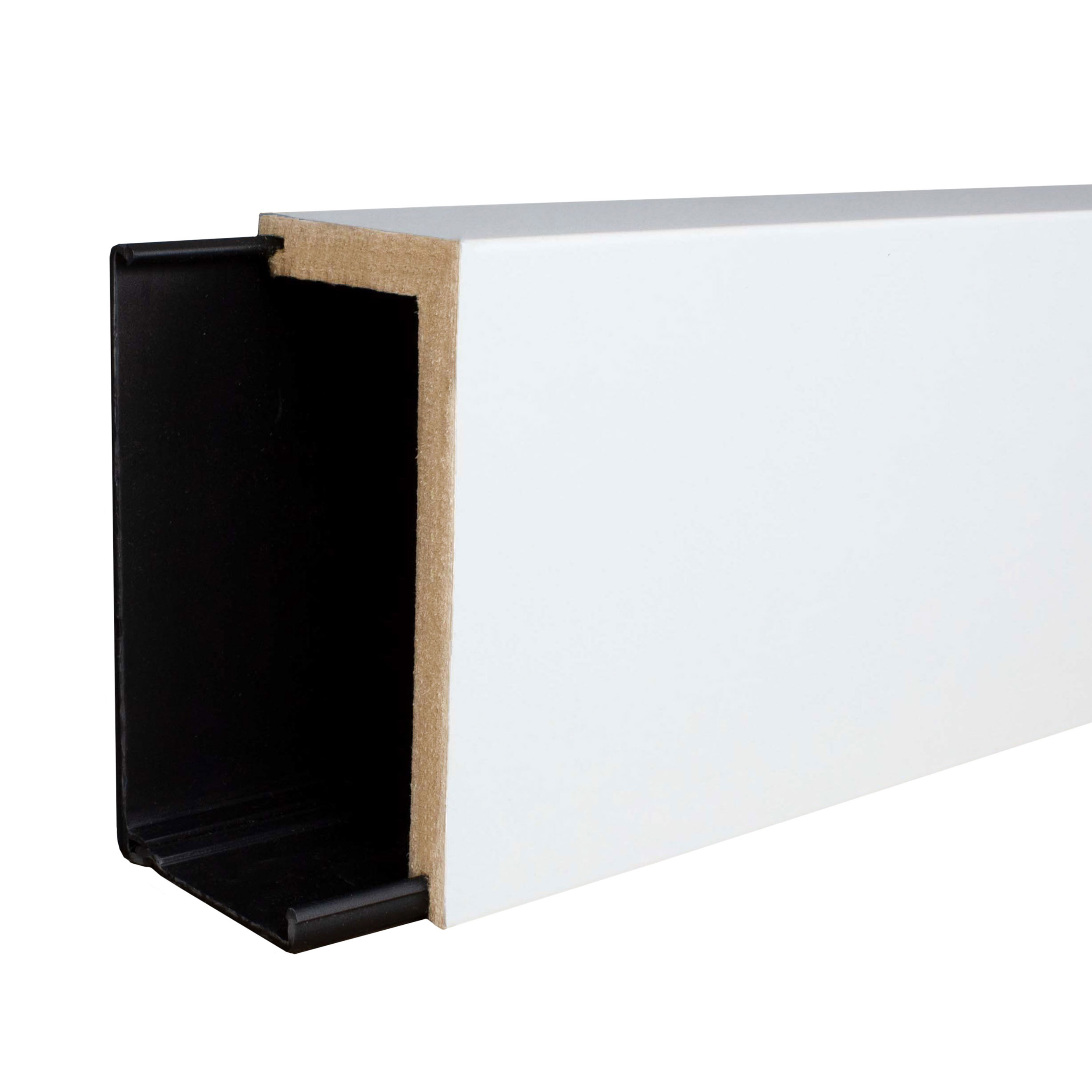 Surplinthe cache tuyaux | plinthe de recouvrement | 41 x 141 x 2400 mm | MDF mélaminé | blanc