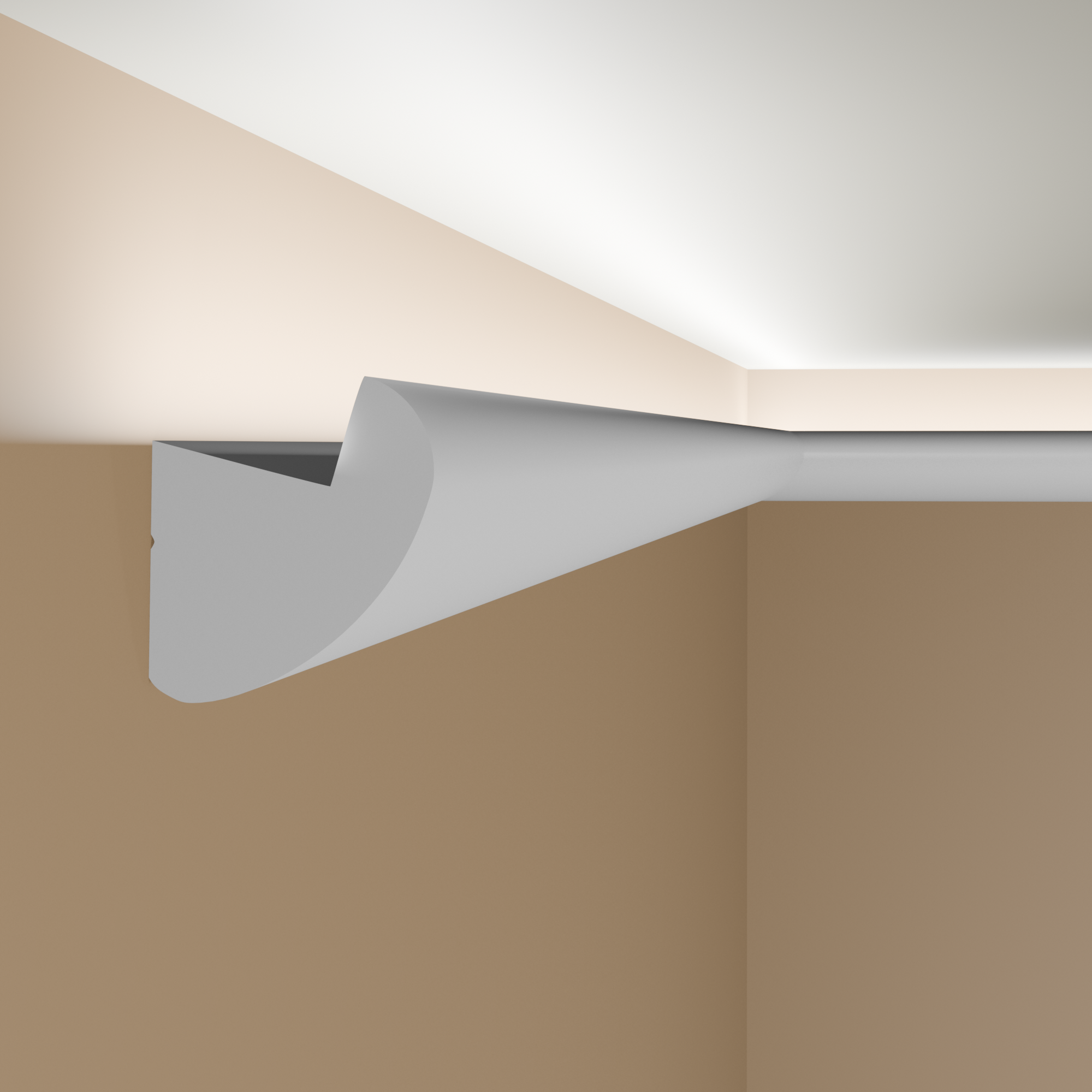 Barre lumineuse LED 34x30 mm | ORAC CX188 | Barre d'éclairage indirect en stuc