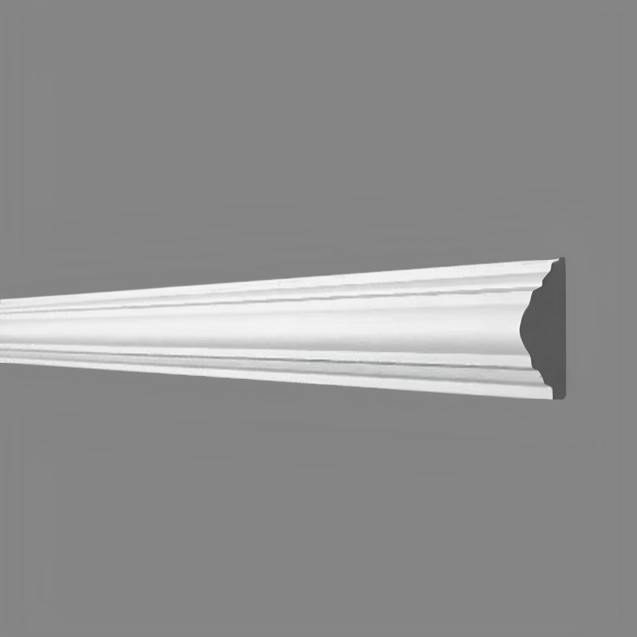 PROVISTON | Zierleiste Zwickau | Gips | 25 x 48 x 910 mm | Wandleiste | Weiß