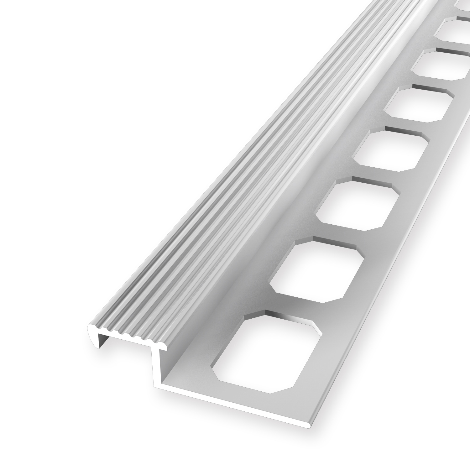 Nez de marche de carrelage 9 x 20 x 2500 mm Épaisseur 9 mm en alu estampé Küberit