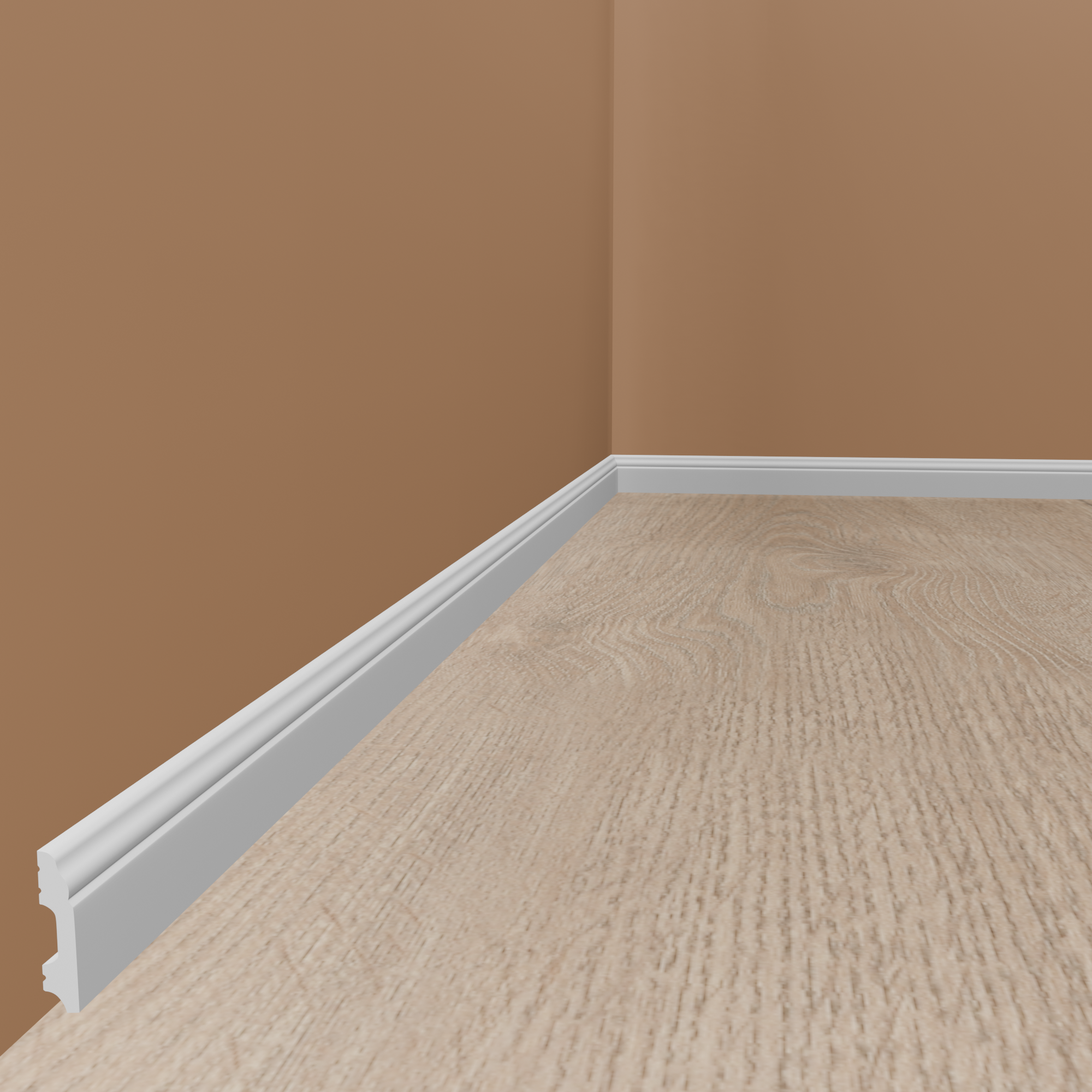 Plinthe classique NMC WALLSTYL FB1 13 x 60 mm polystyrène haute densité, résistant, imperméable blanc Plinthe classique NMC WALLSTYL FB1 13 x 60 mm polystyrène haute densité, résistant, imperméable blanc