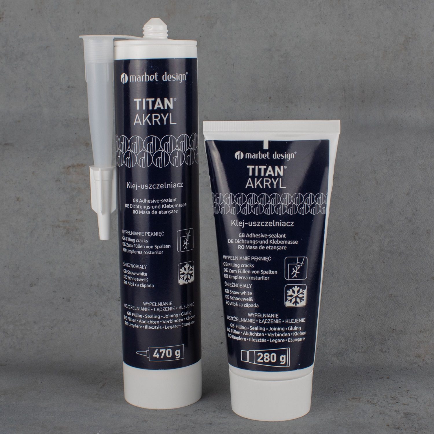 Marbet | Mastic acrylique TITAN ACRYL | Mastic pour joints | Elastique | Sans solvants
