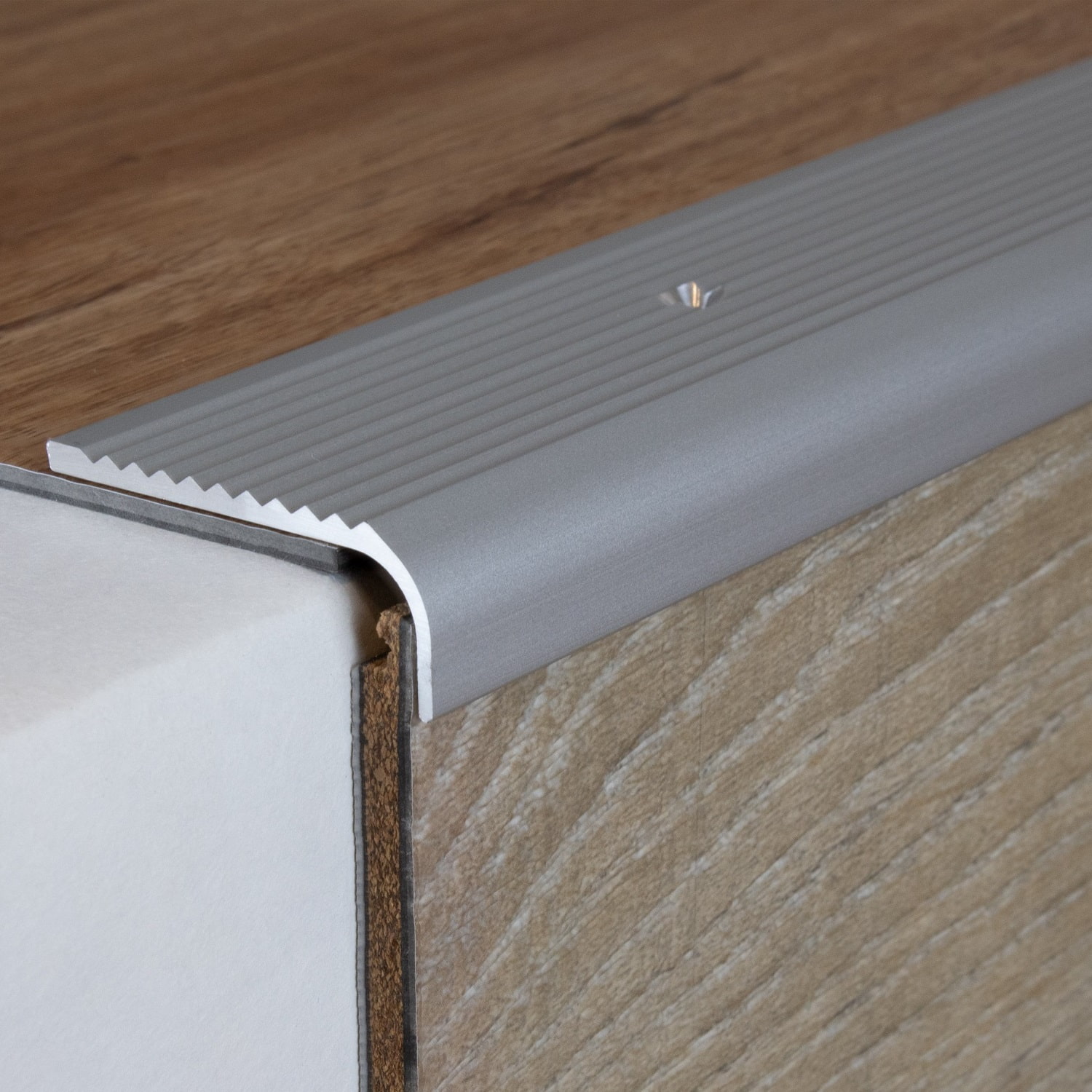 Nez de marche | cornière 40 mm x 15 mm | aluminium anodisé