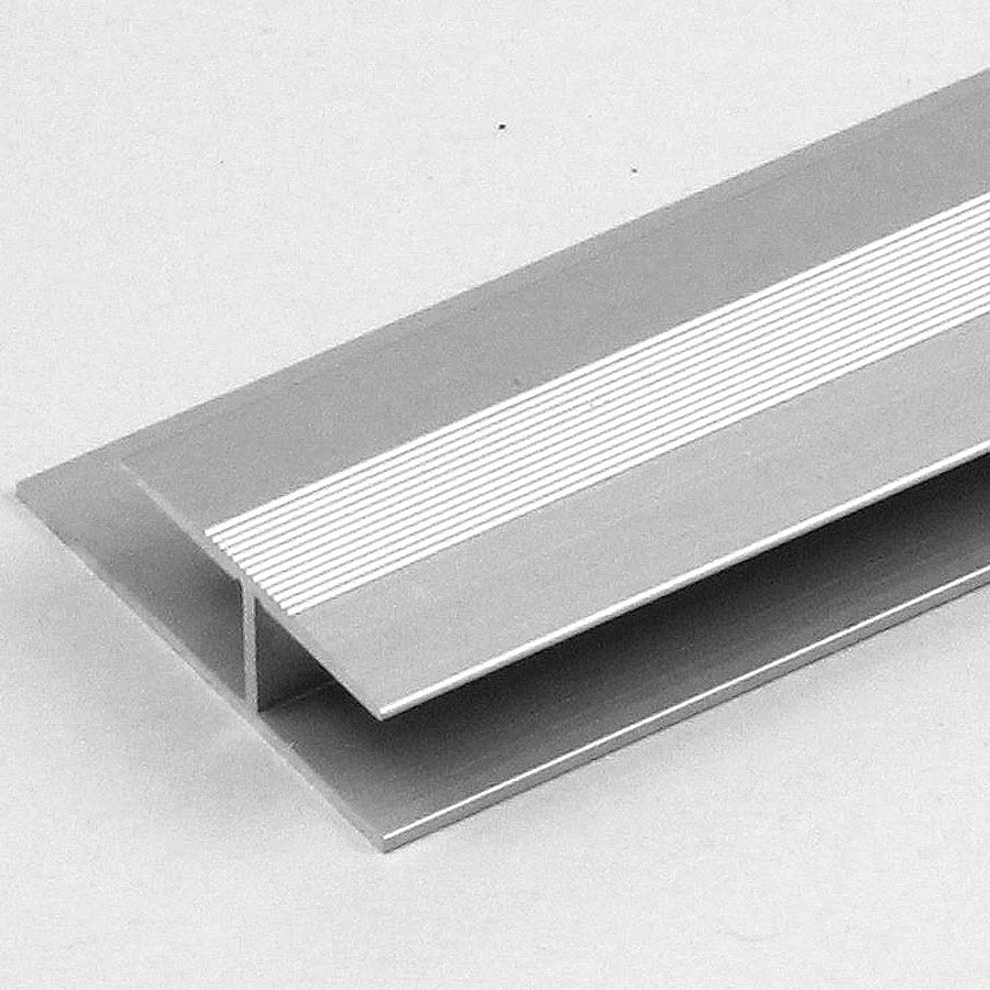 Barre de seuil sol stratifié de 8,3 mm | aluminium anodisé | Strié