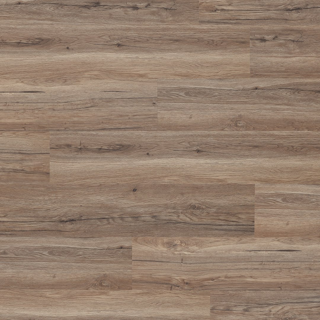 Sol vinyle PVC LEGNAR Acoustic Chêne Kinesawa 1220 x 229 x 5.3 mm Vinyle à clipser Marron