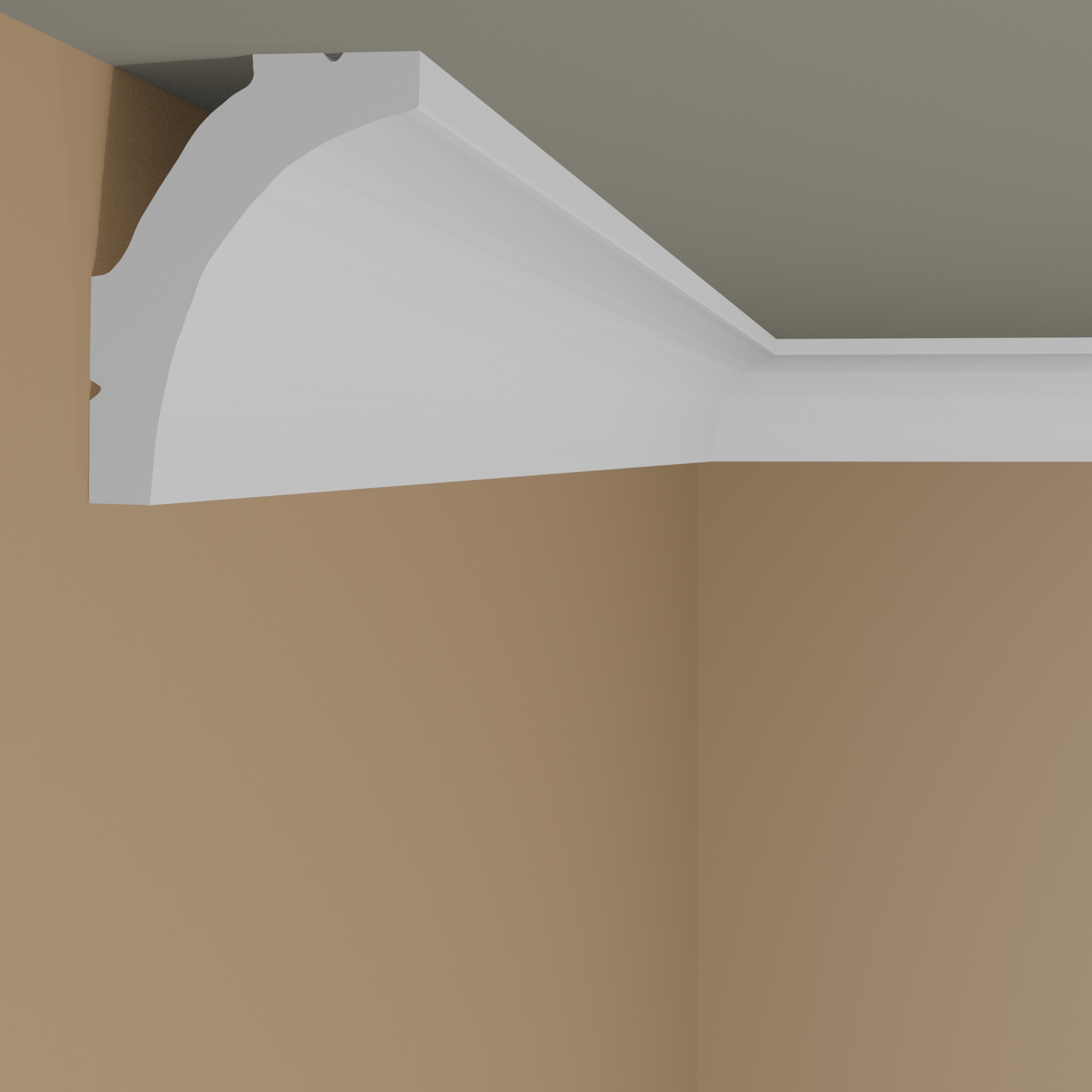 Moulure de plafond sobre NMC WALLSTYL WT8 22 x 30 mm polystyrène résistant à l'impact blanc