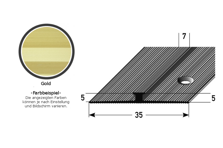 Profilé de finition ou d'arrêt | hauteur emboîtage 3 - 5 mm | aluminium anodisé