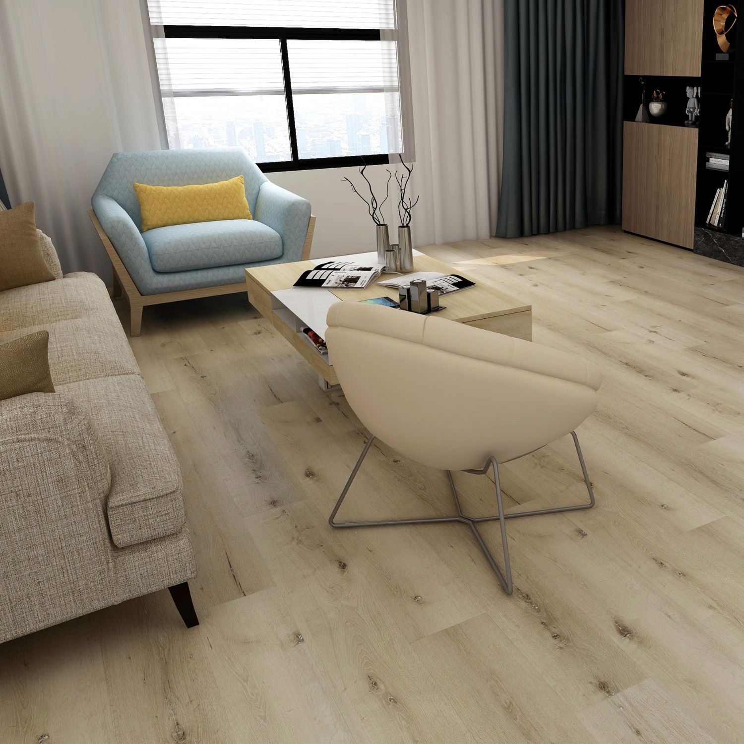 Check expert Sol vinyle PVC 2045E Hellweg 1219 x 229 x 2.5 mm parquet à coller Parquet