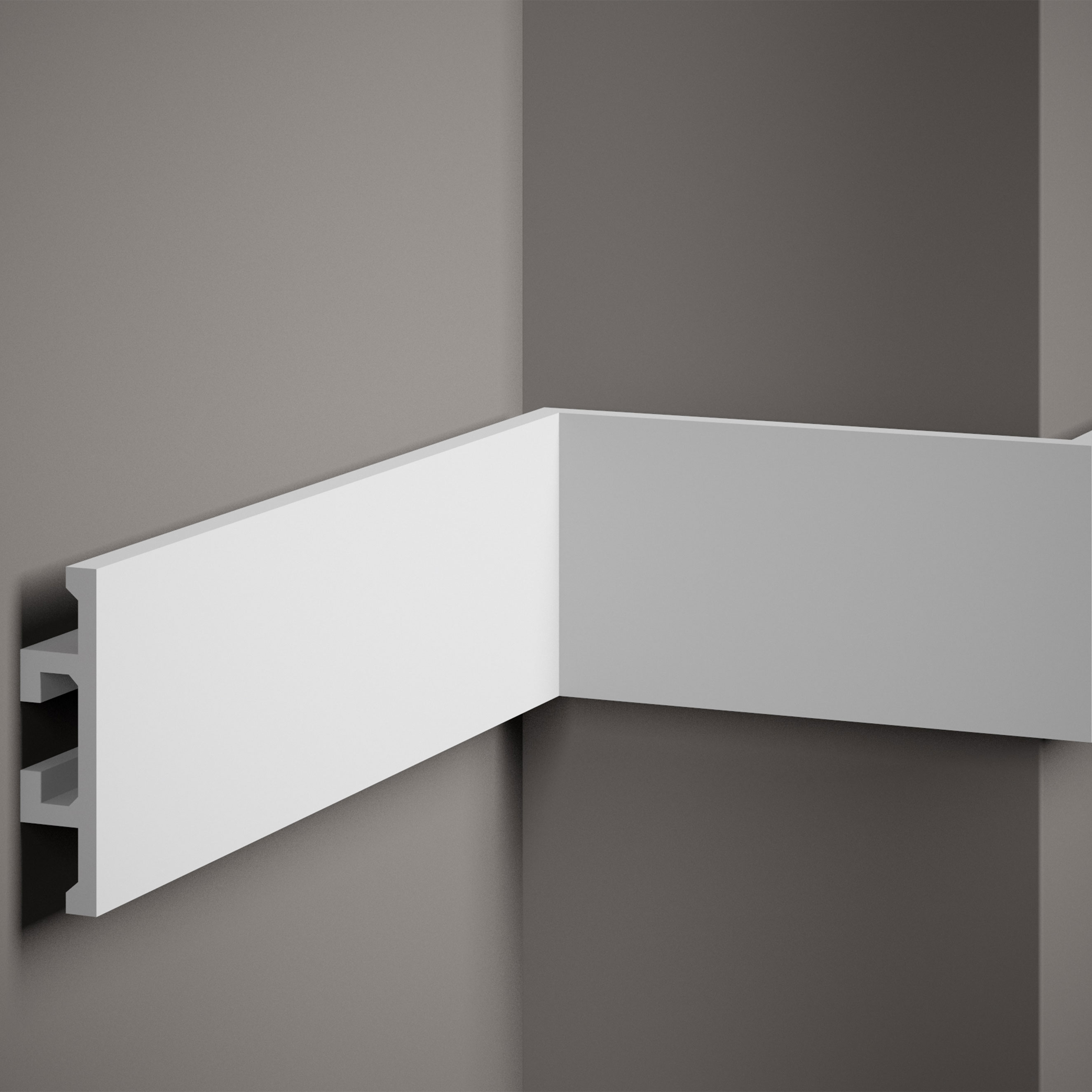 Moulure LED sublime QL017 | 25 x 100 mm | polyuréthane HD, résistant, éclairage indirect 
