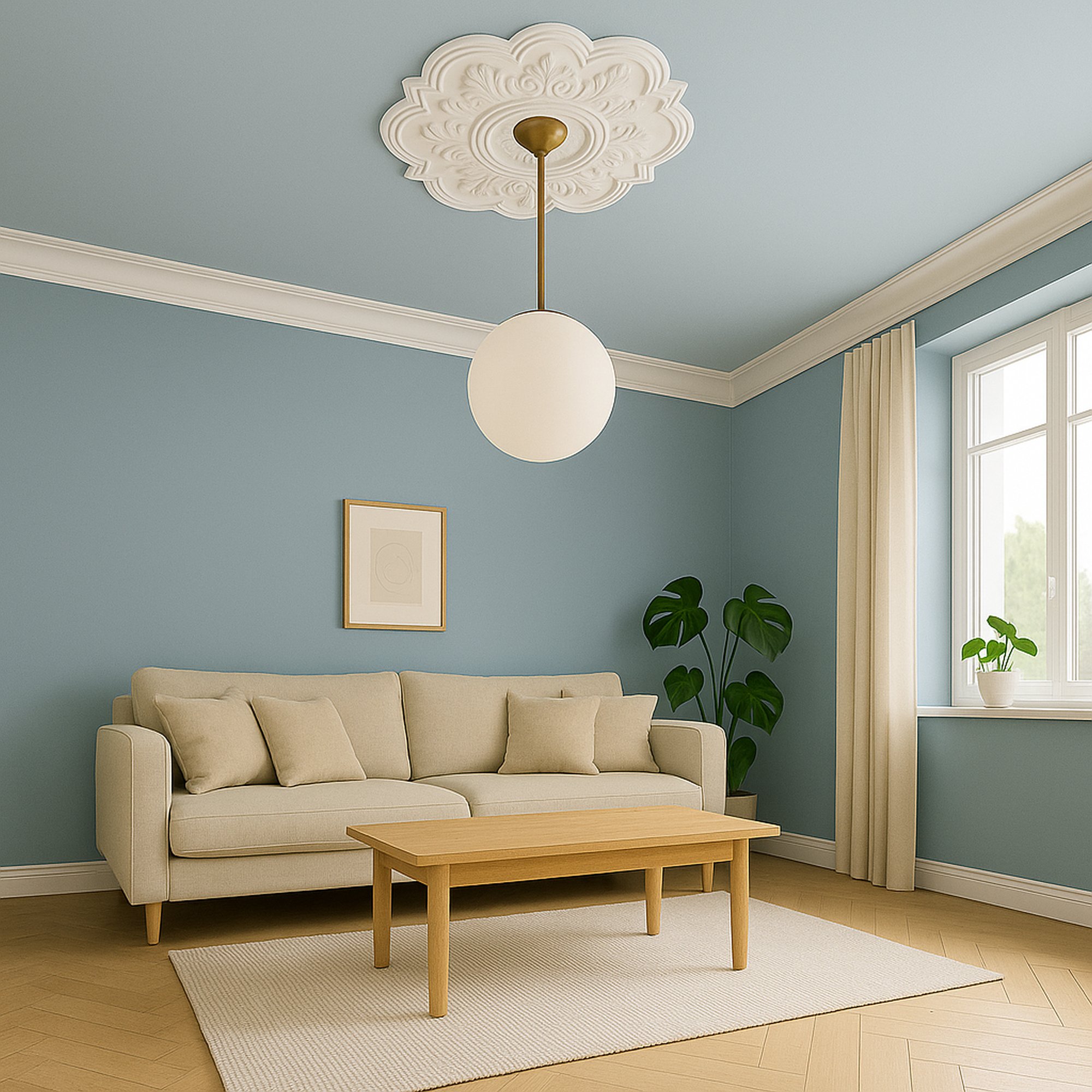 PROVISTON | Gips Rosette Norwich | Echter Gipsstuck | Ø50cm | Stuckrosette PROVISTON | Gips Rosette Norwich | Echter Gipsstuck | Ø50cm | Stuckrosette