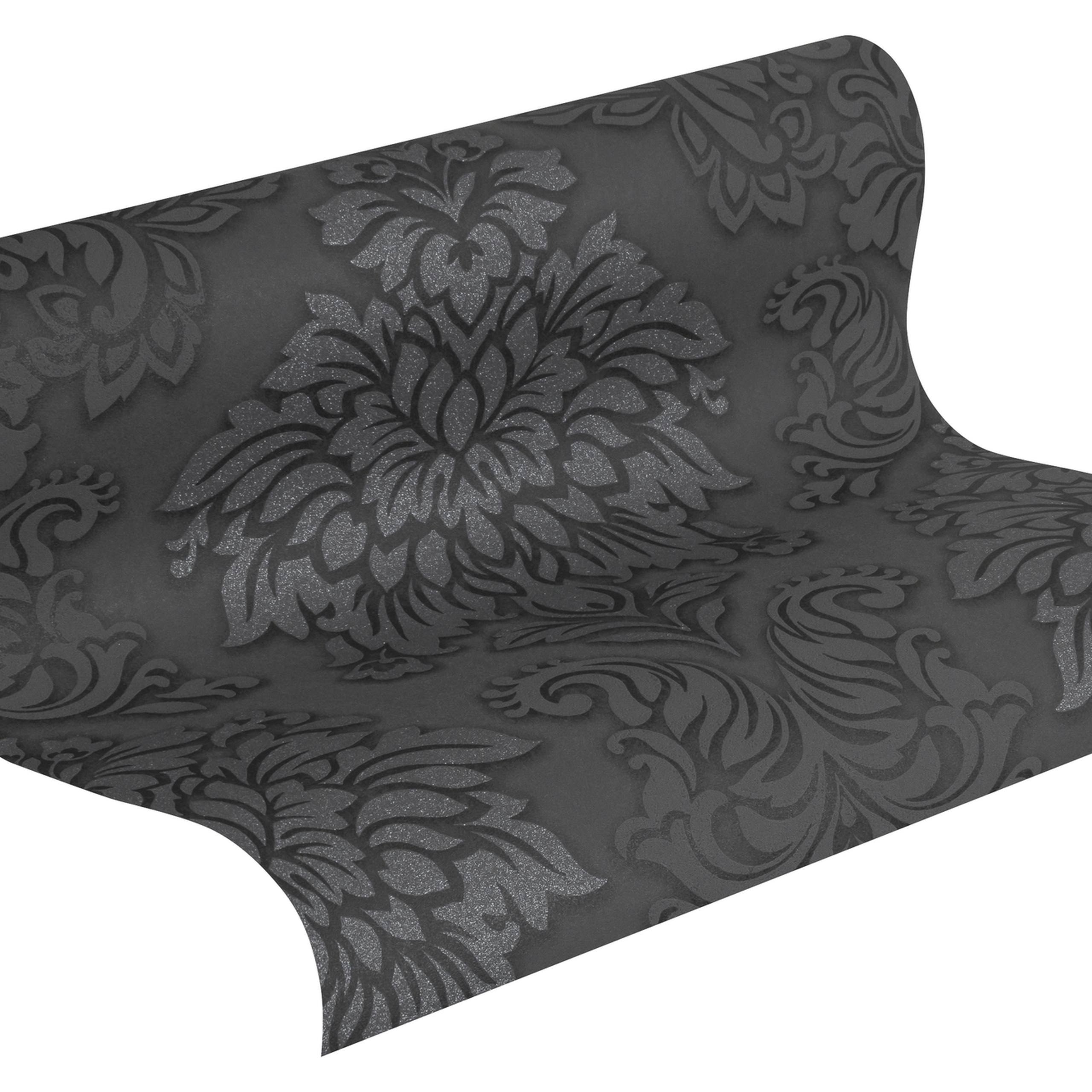 A.S. Creation Metropolitan Stories | 368984 | papier peint intissé baroque | 0.53 m x 10.05 m | noir