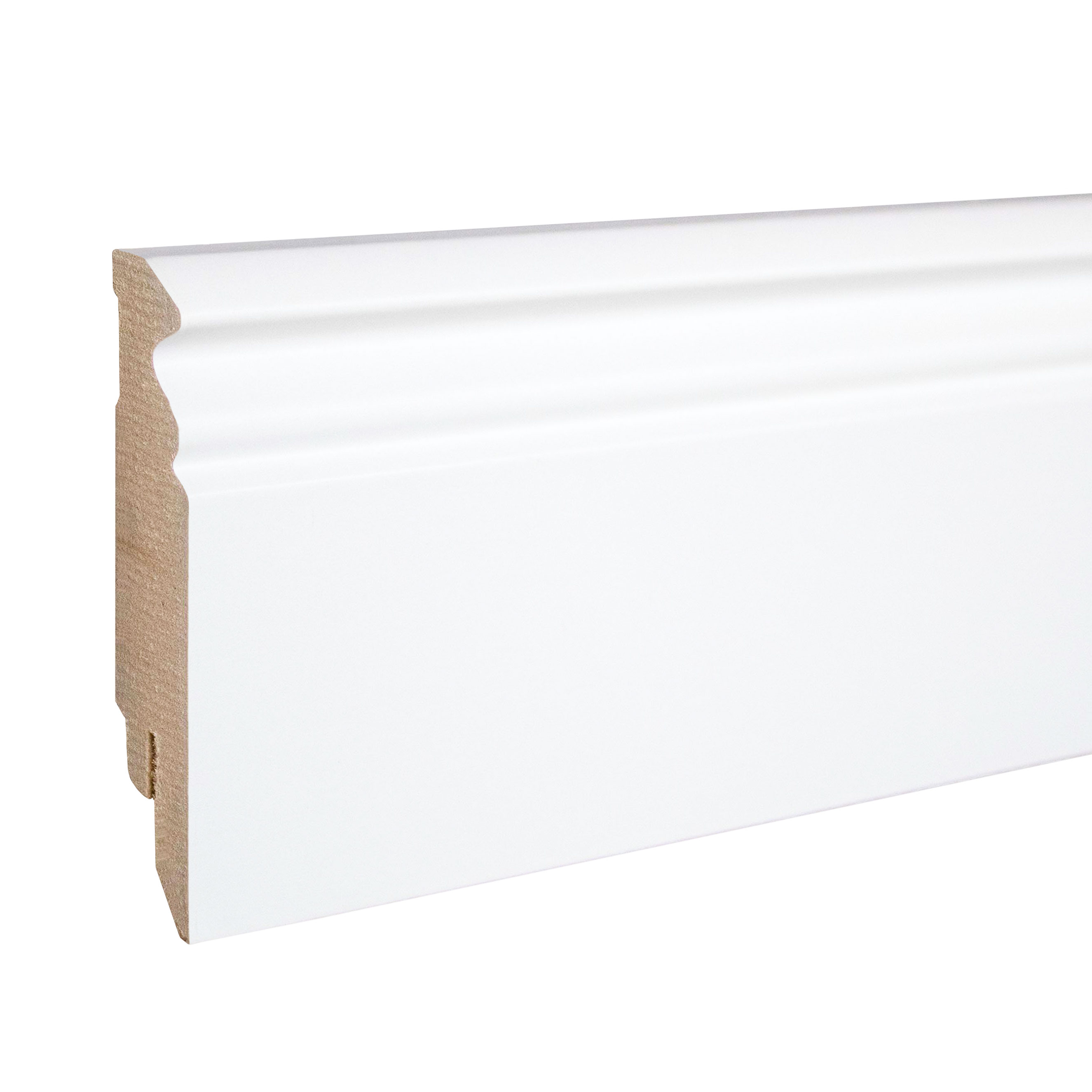 PROVISTON | MDF mélaminé | plinthe moulurée | 16 x 80mm | plinthe blanche