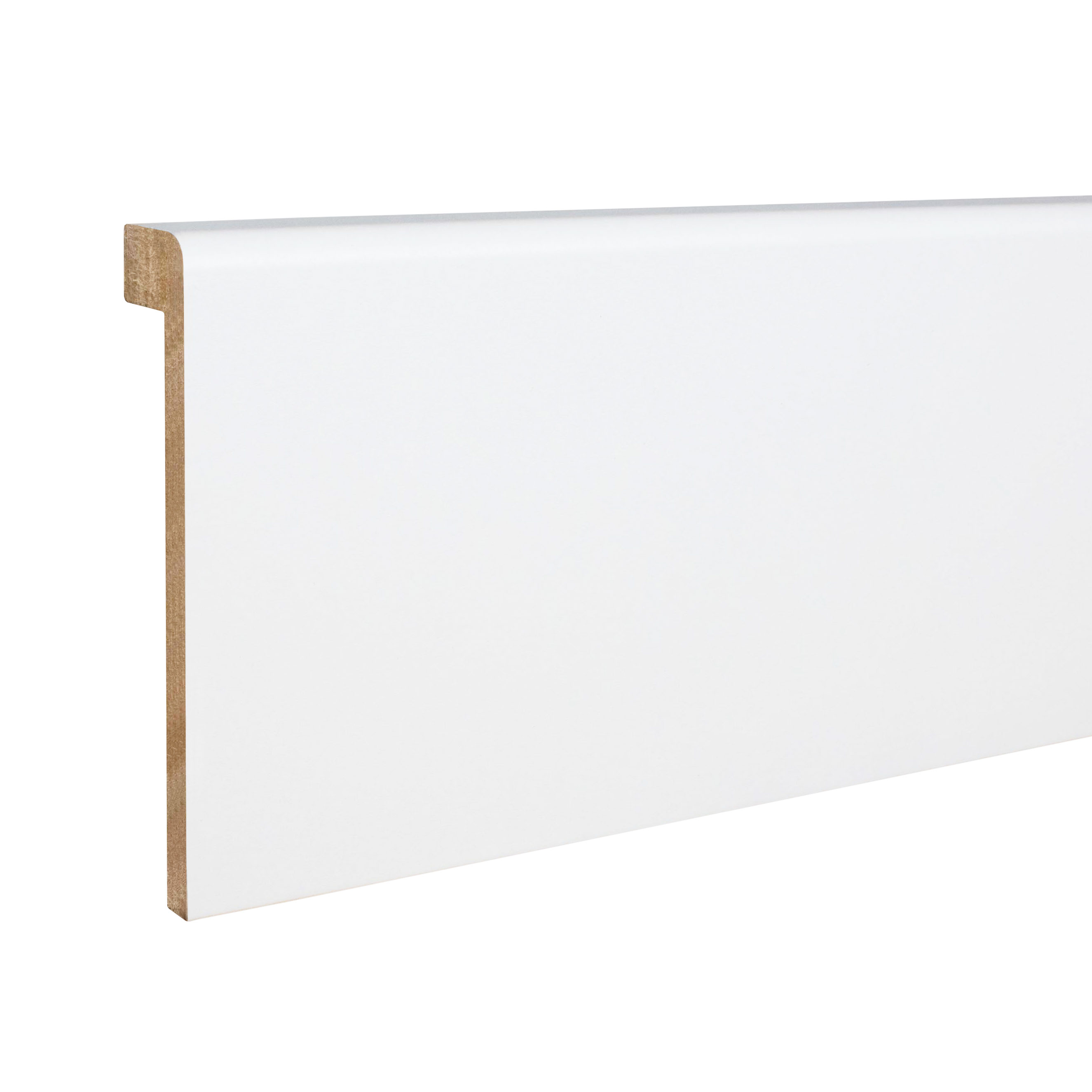Surplinthe pour carrelage Jusqu'à 85 mm de hauteur 19 x 96 x 2500 mm MDF revêtu Blanc PROVISTON